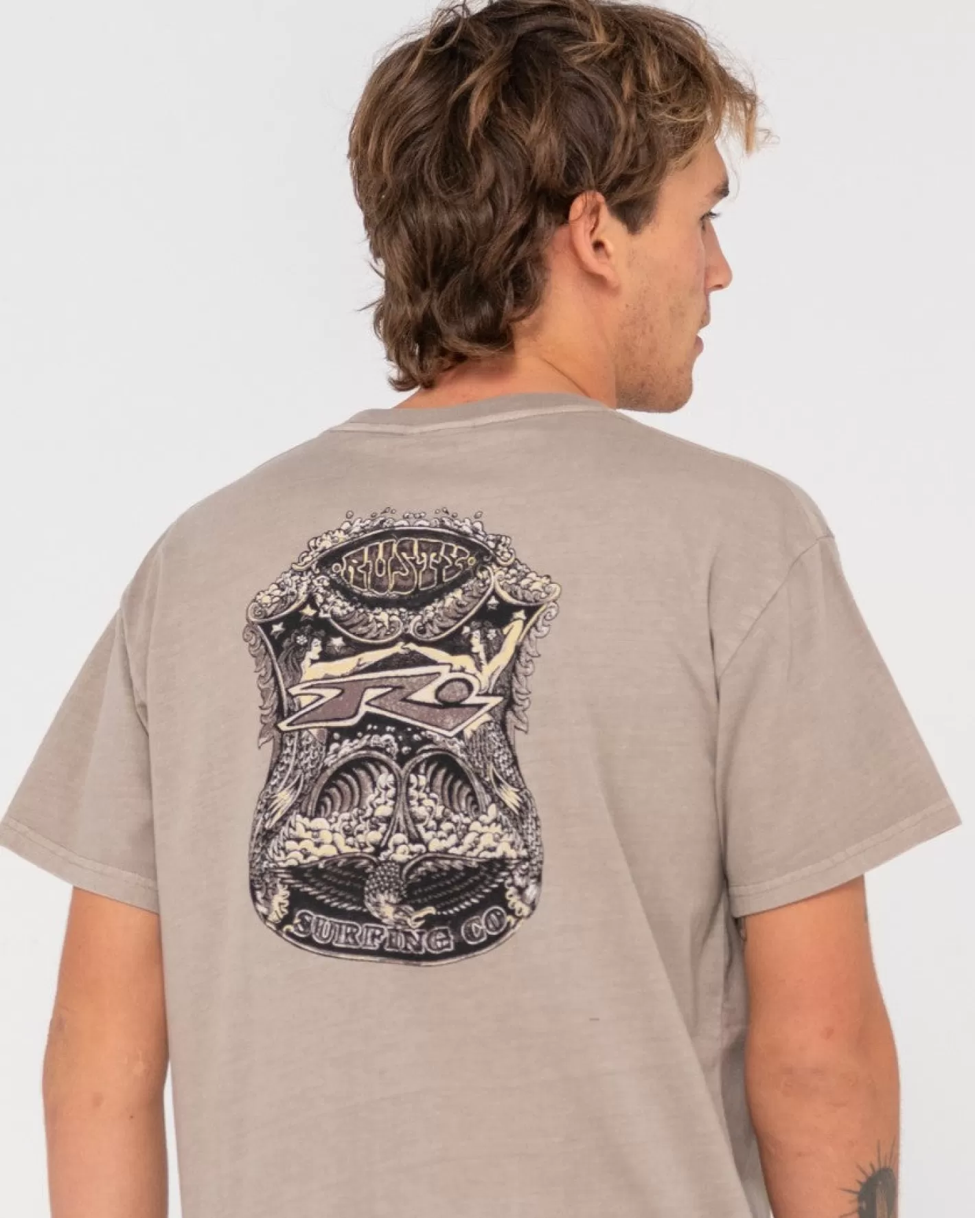 Hombre Rusty Camiseta Grafica De Manga Corta Mer Man