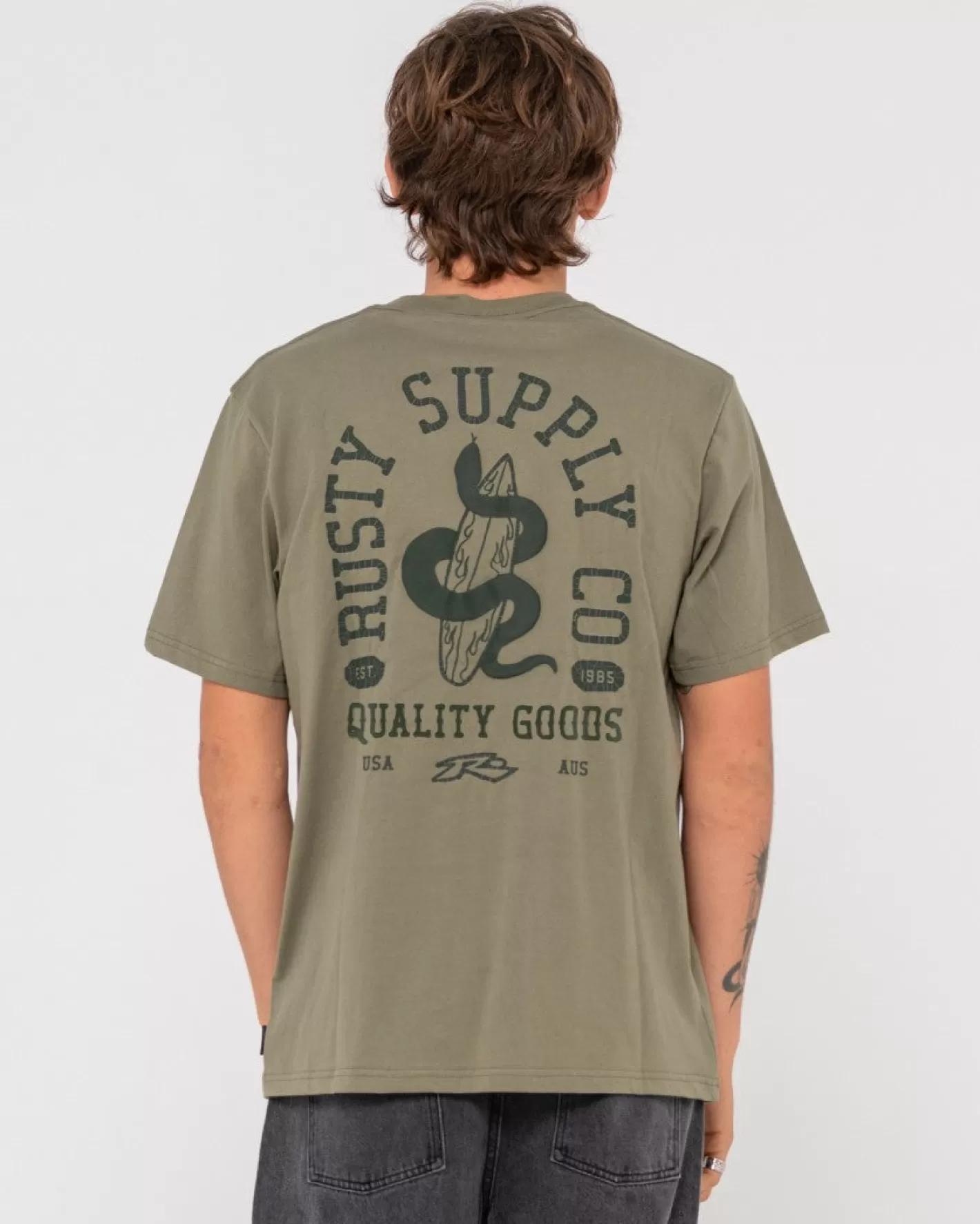 Hombre Rusty Camiseta Grafica De Manga Corta Nesian