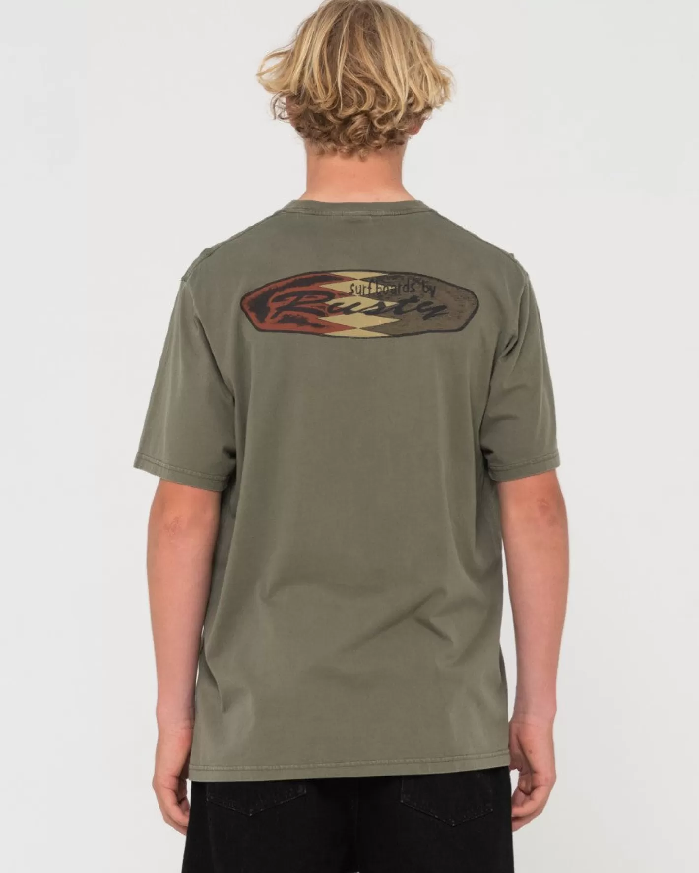 Hombre Rusty Camiseta Grafica De Manga Corta Venerable