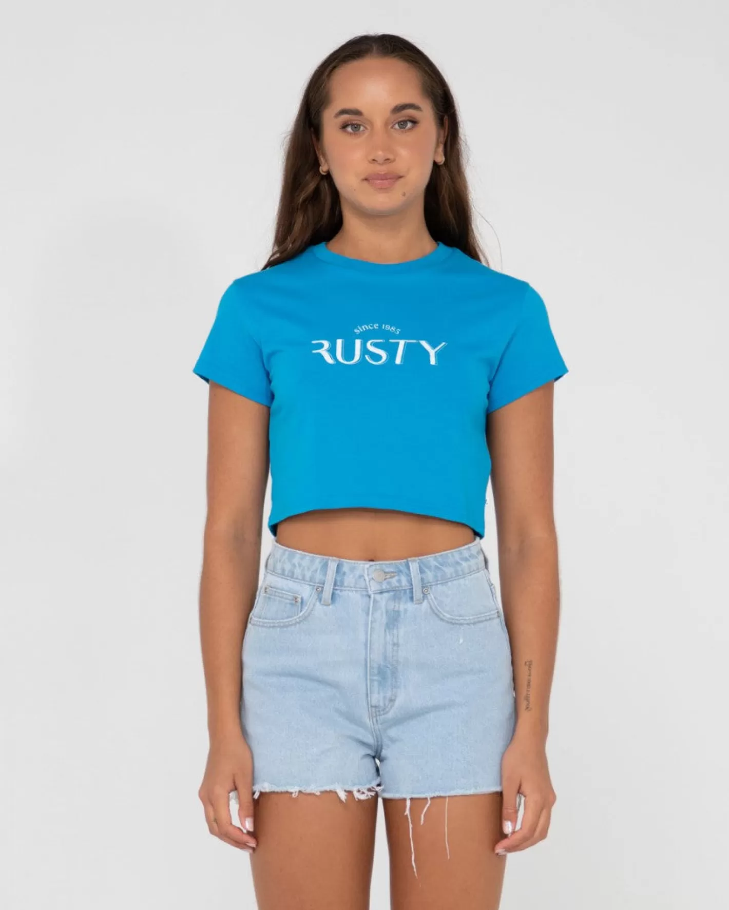 Mujer Rusty Camiseta Para Bebe Con Grafico De Manga Corta 1985