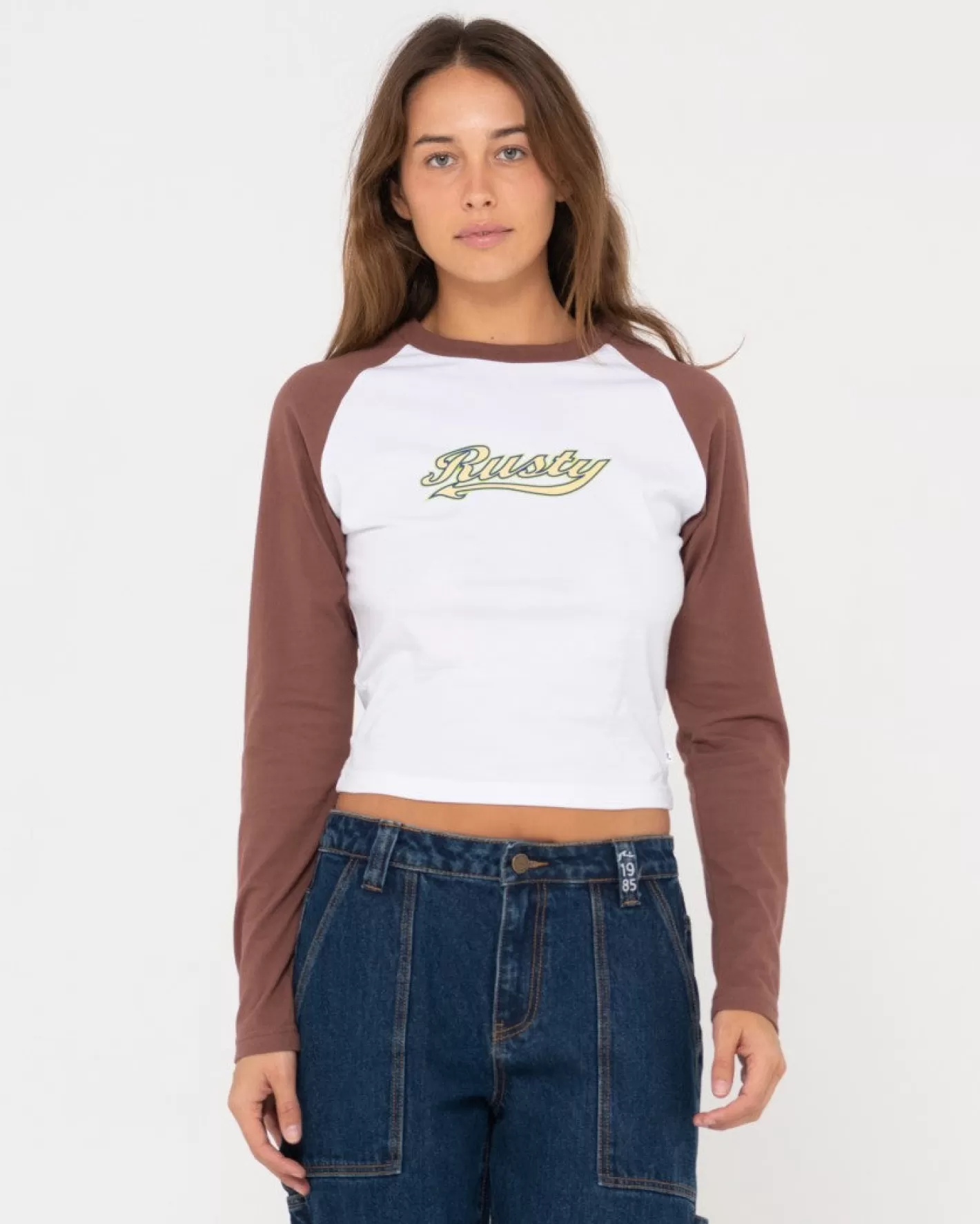 Mujer Rusty Camiseta Para Bebe Norty De Manga Larga Raglan