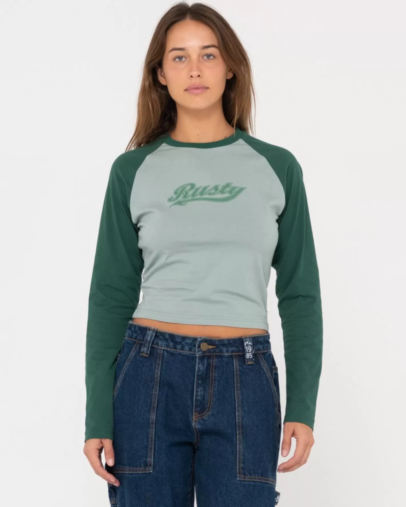 Mujer Rusty Camiseta Para Bebe Norty De Manga Larga Raglan