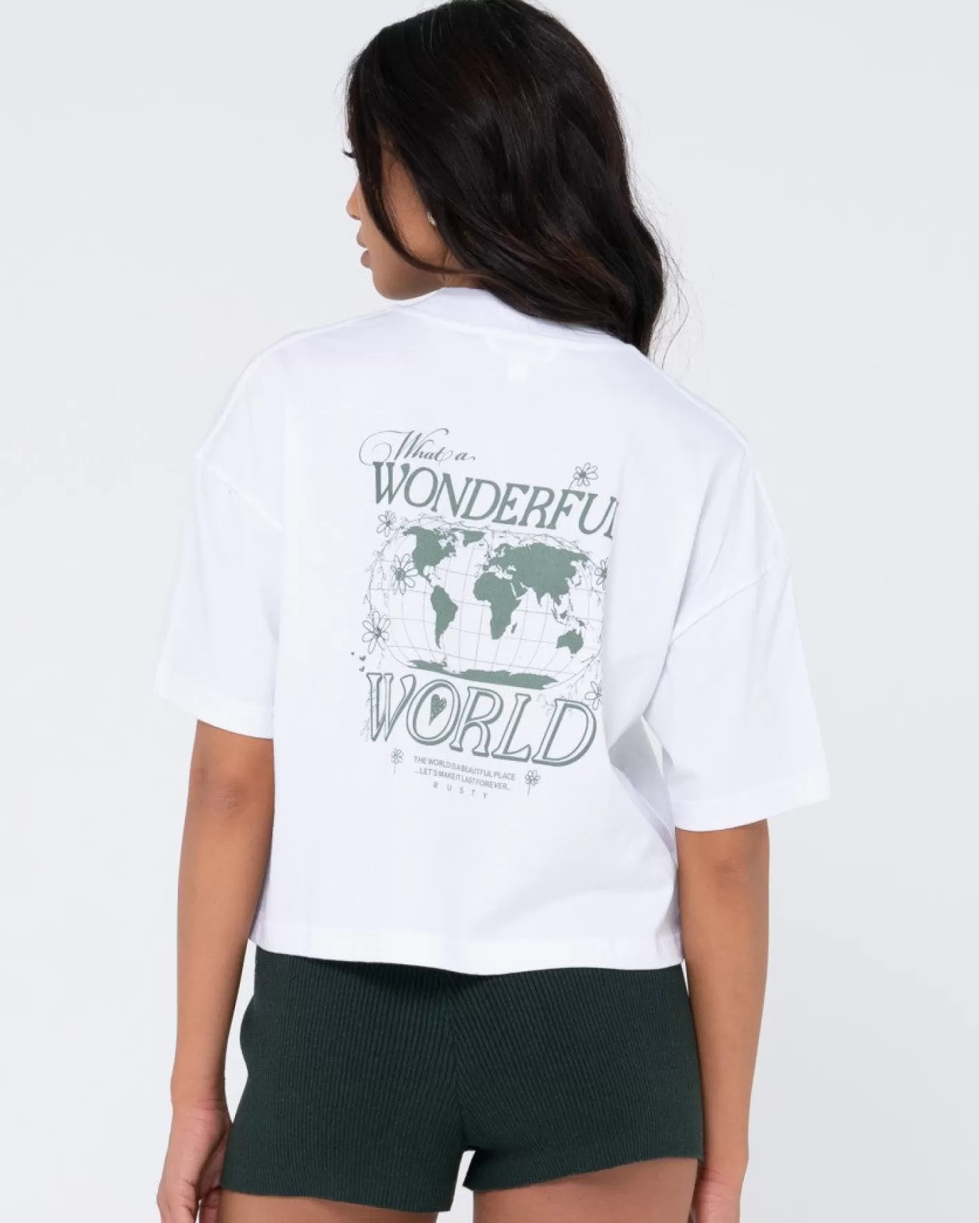 Mujer Rusty Camiseta Relajada Organica Del Mundo Maravilloso