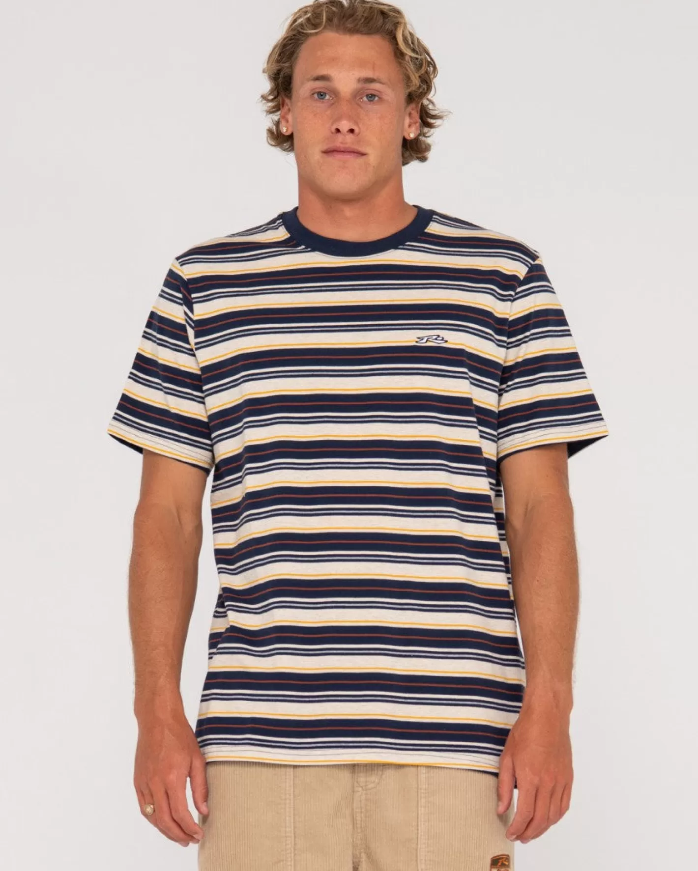 Hombre Rusty Camiseta Richie Rich De Manga Corta A Rayas