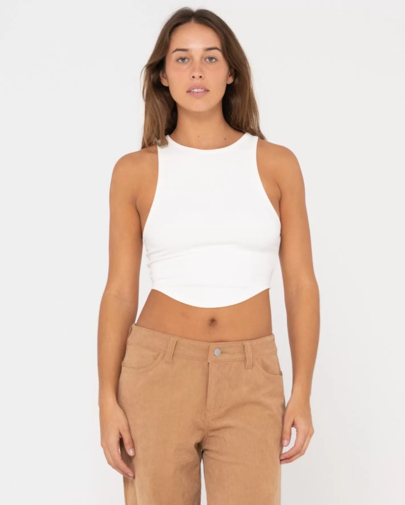 Mujer Rusty Camiseta Sin Mangas Con Dobladillo Redondeado Vicky