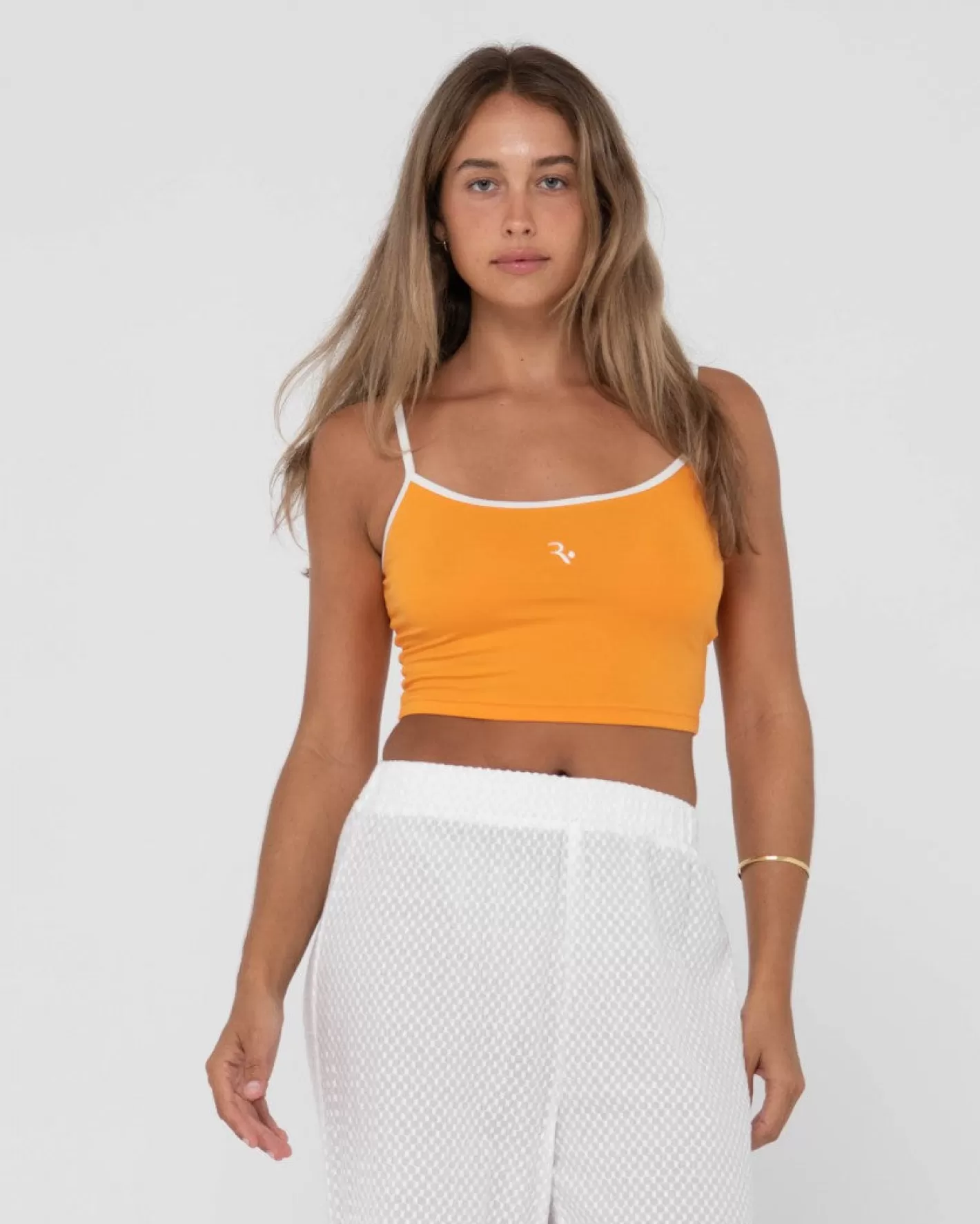 Mujer Rusty Camiseta Sin Mangas Corta En Contraste Charlie Retro