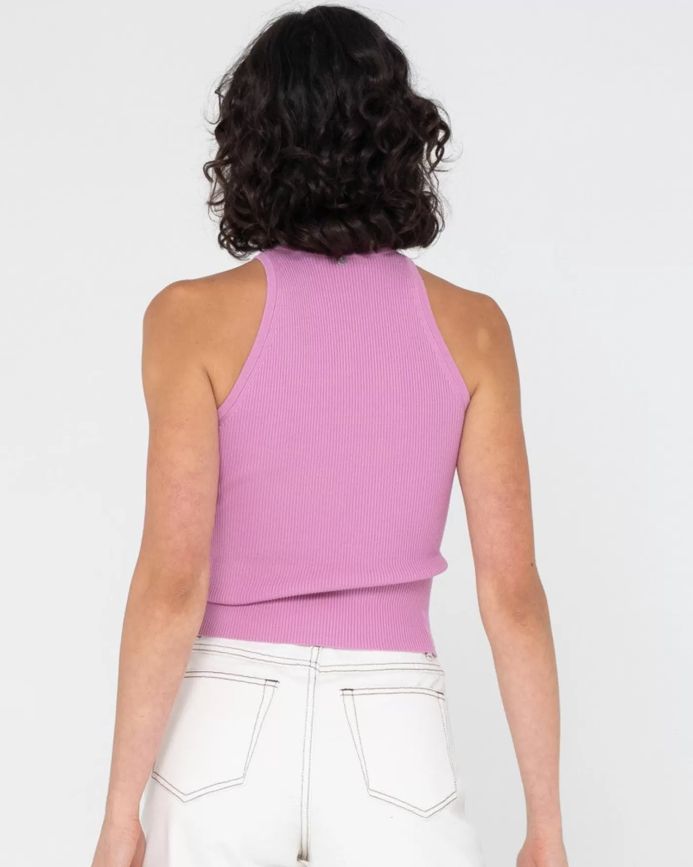 Mujer Rusty Camiseta Sin Mangas De Punto Acanalado Charis