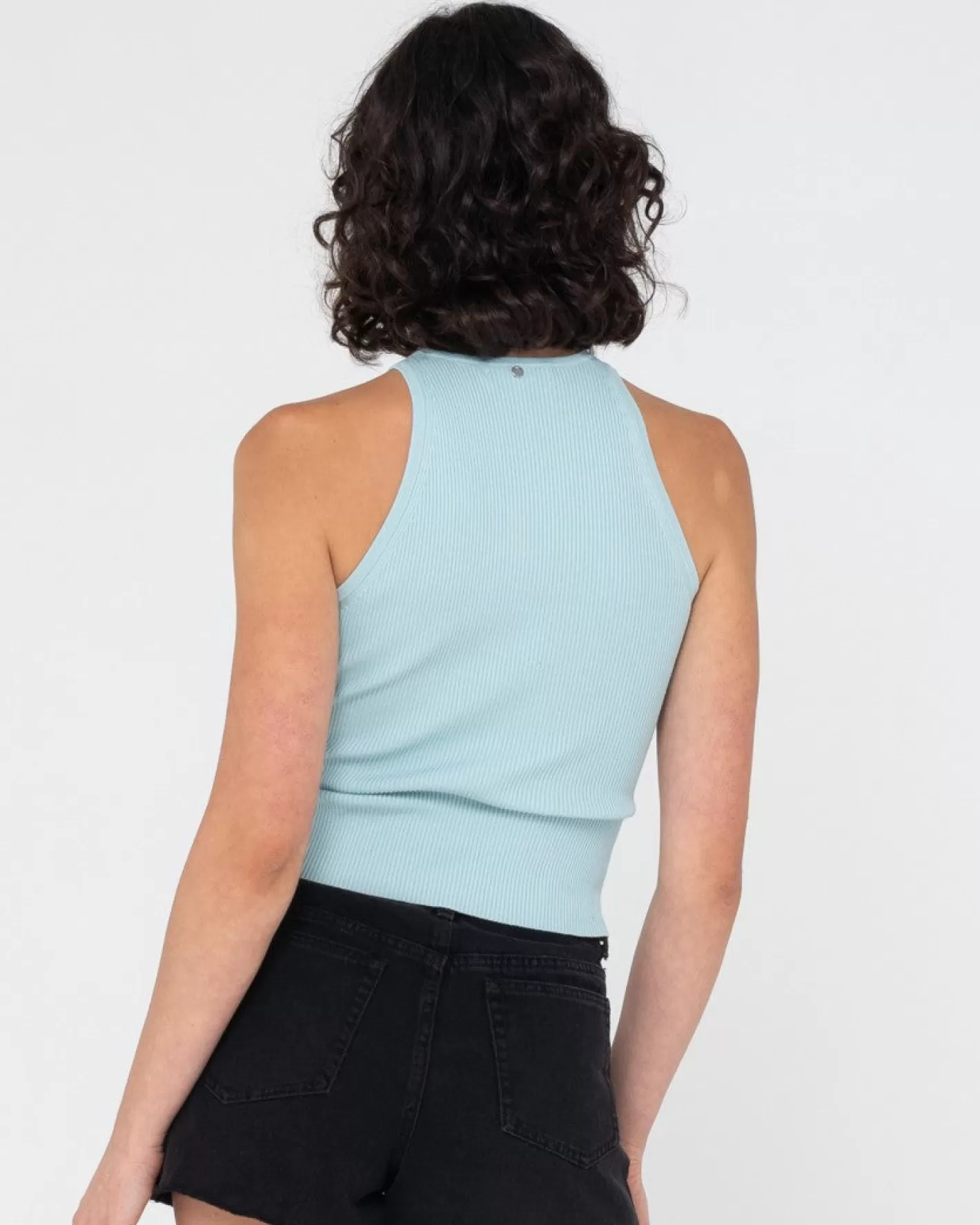 Mujer Rusty Camiseta Sin Mangas De Punto Acanalado Charis