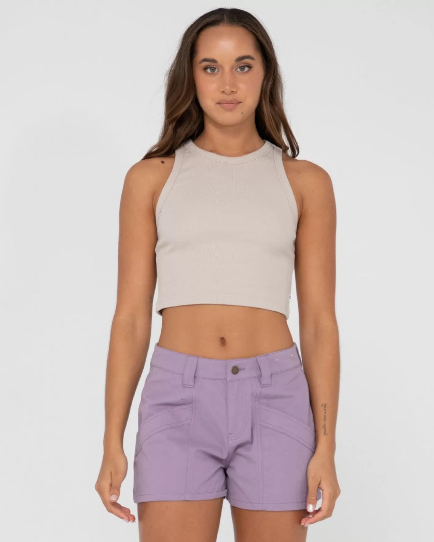 Mujer Rusty Camiseta Sin Mangas Racer En Blanco