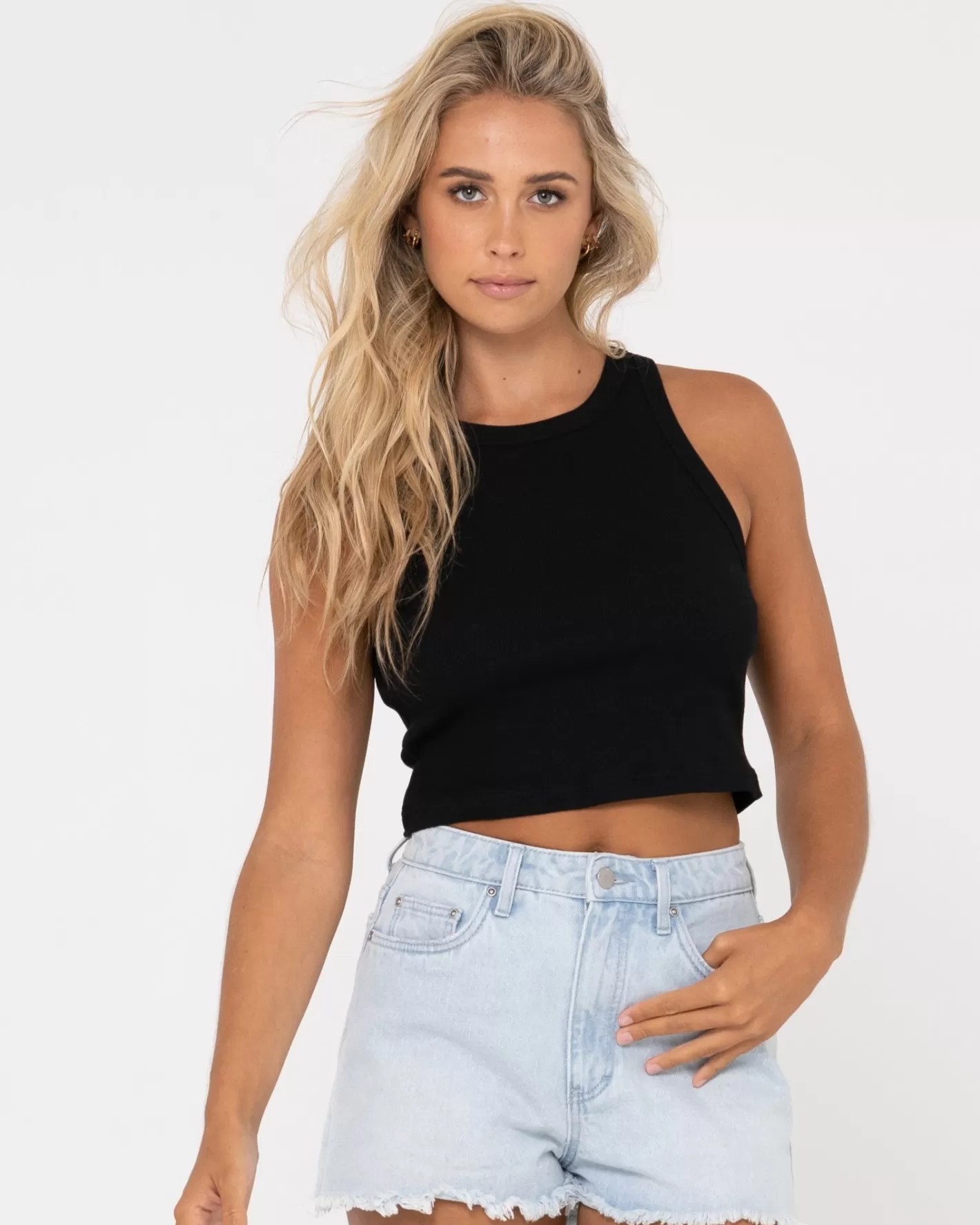 Mujer Rusty Camiseta Sin Mangas Racer En Blanco