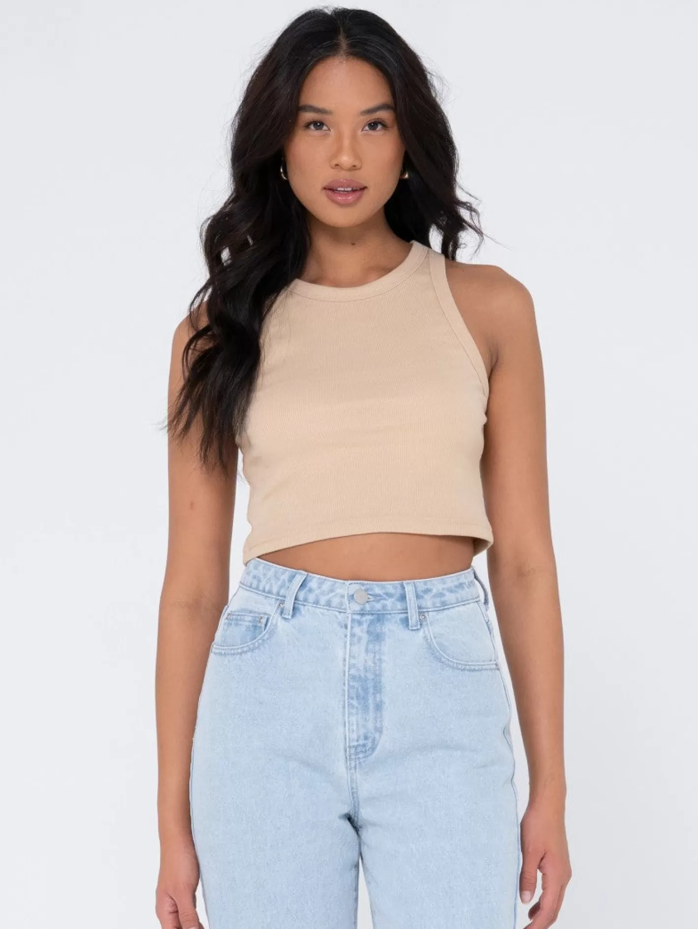 Mujer Rusty Camiseta Sin Mangas Racer En Blanco
