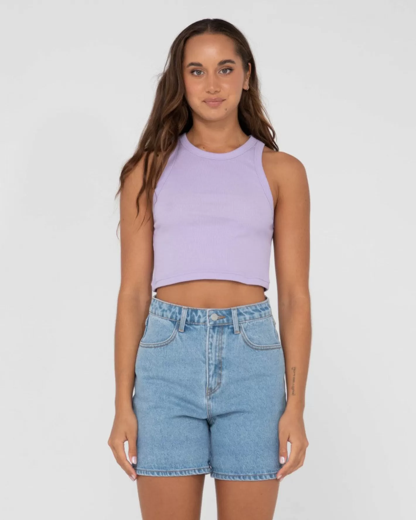 Mujer Rusty Camiseta Sin Mangas Racer En Blanco