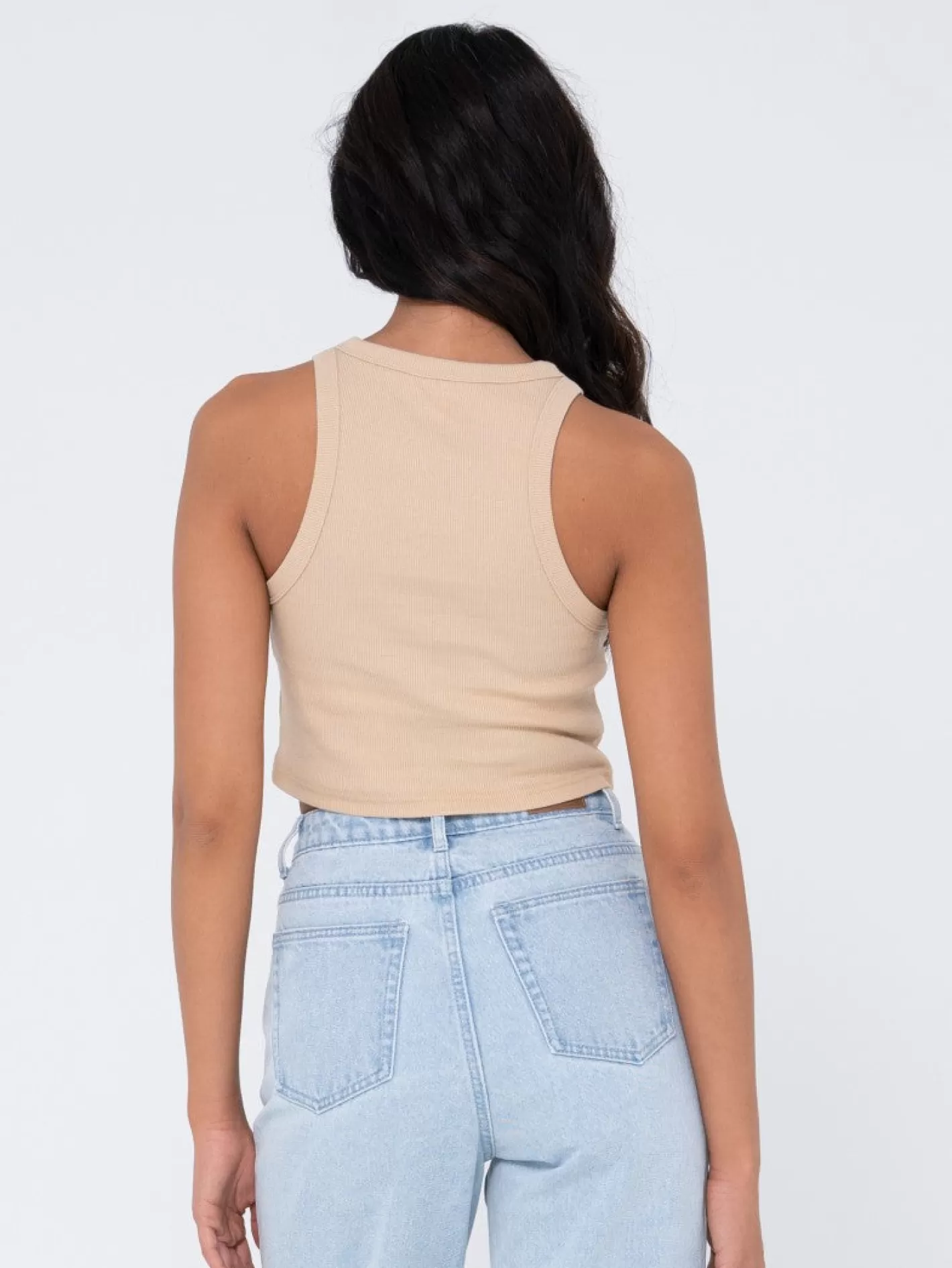 Mujer Rusty Camiseta Sin Mangas Racer En Blanco