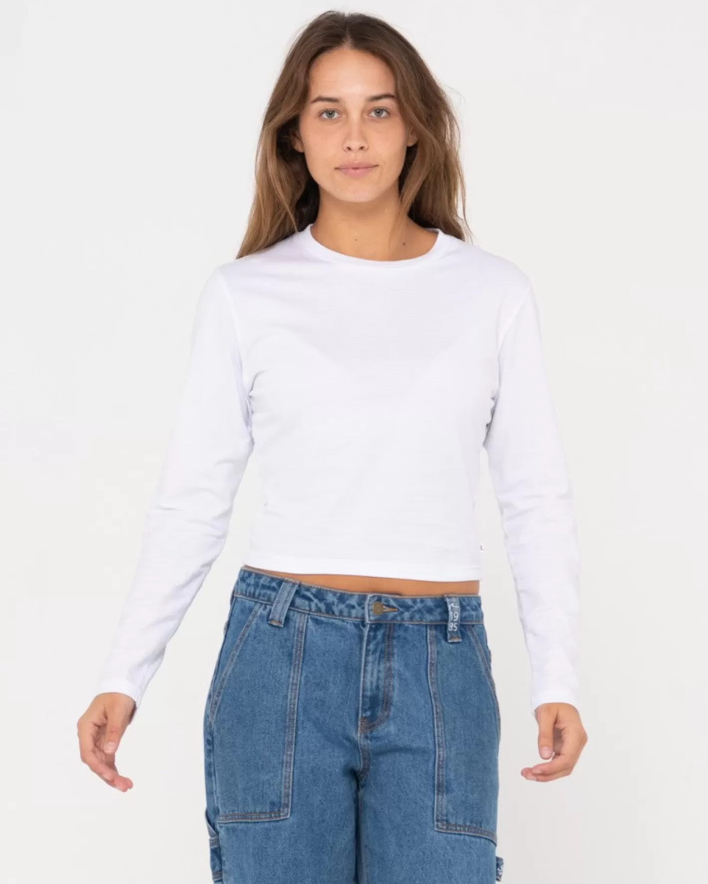 Mujer Rusty Camiseta Skimmer De Manga Larga De Blanks