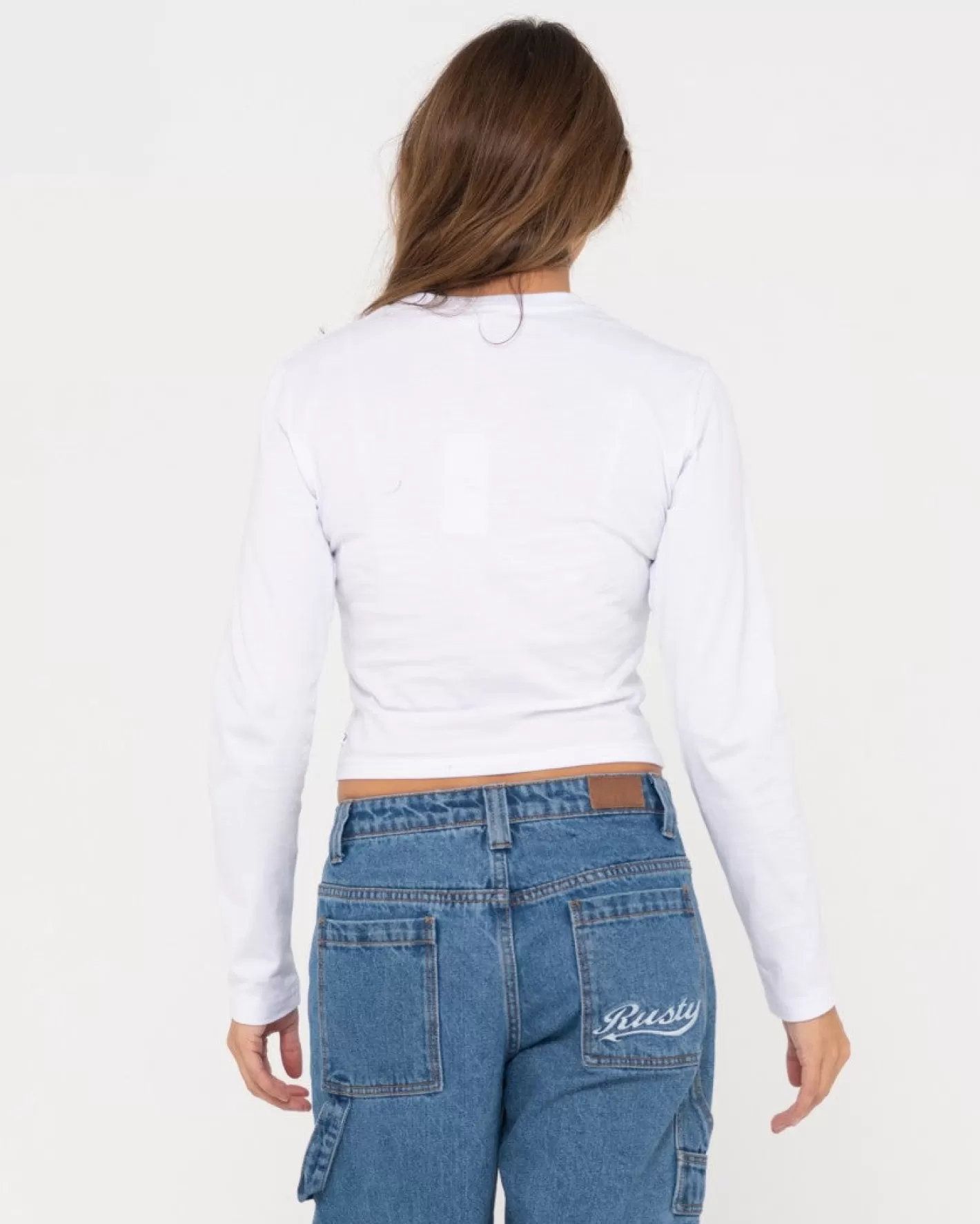 Mujer Rusty Camiseta Skimmer De Manga Larga De Blanks