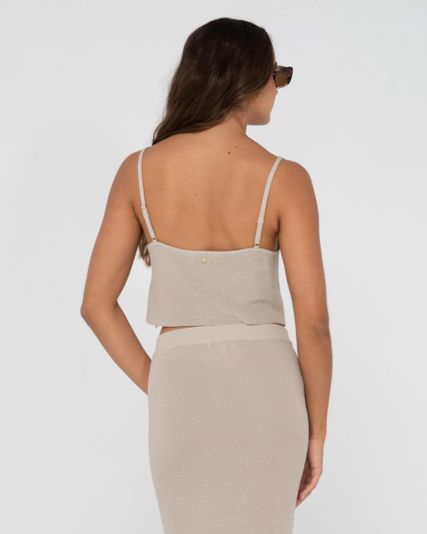 Mujer Rusty Camisola Corta De Punto Relajado Ophelia