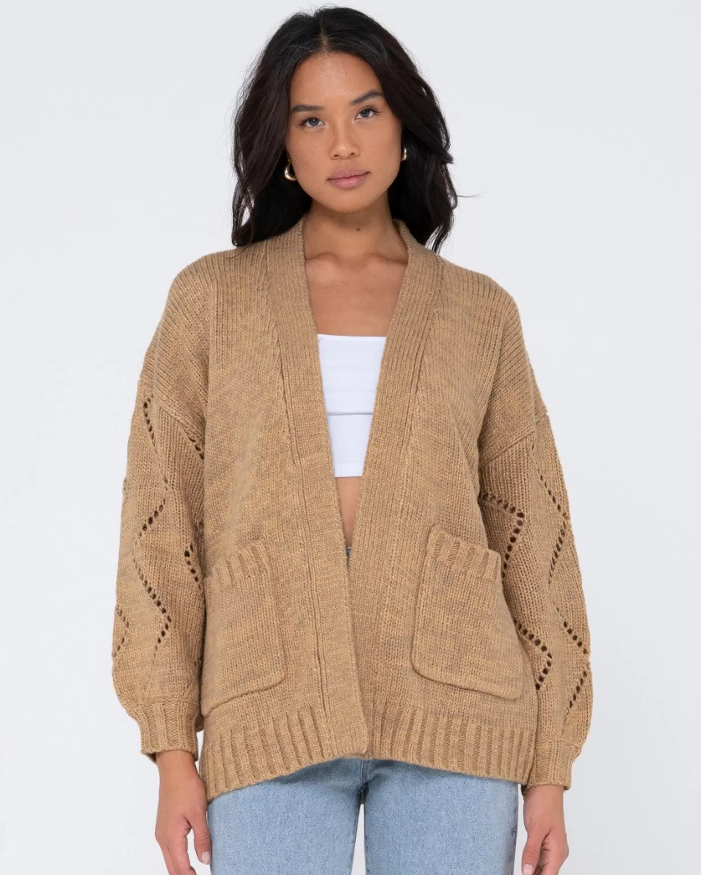 Mujer Rusty Cardigan De Punto De Ajuste Relajado Rossie
