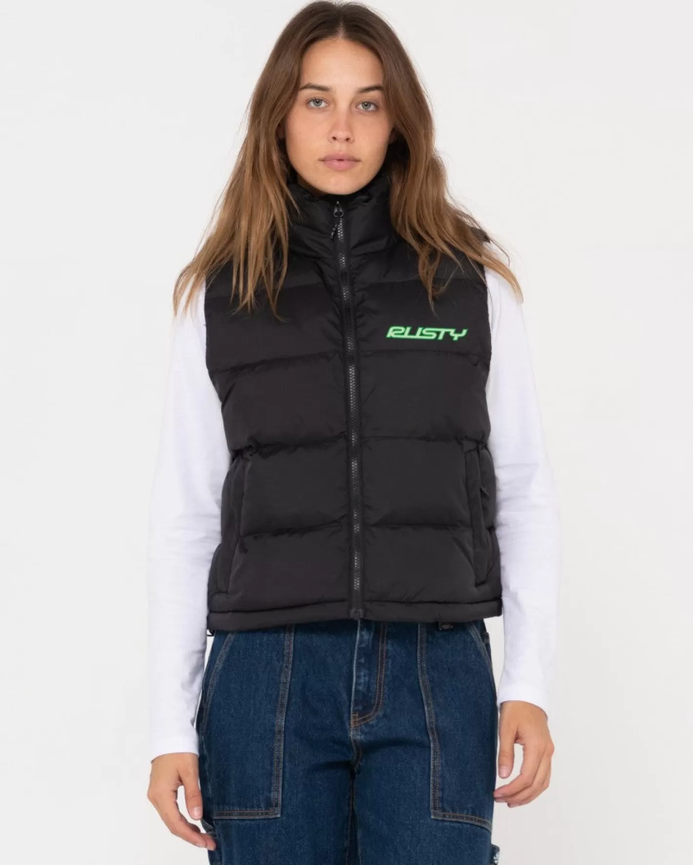 Mujer Rusty Chaleco Acolchado Resistente Al Agua