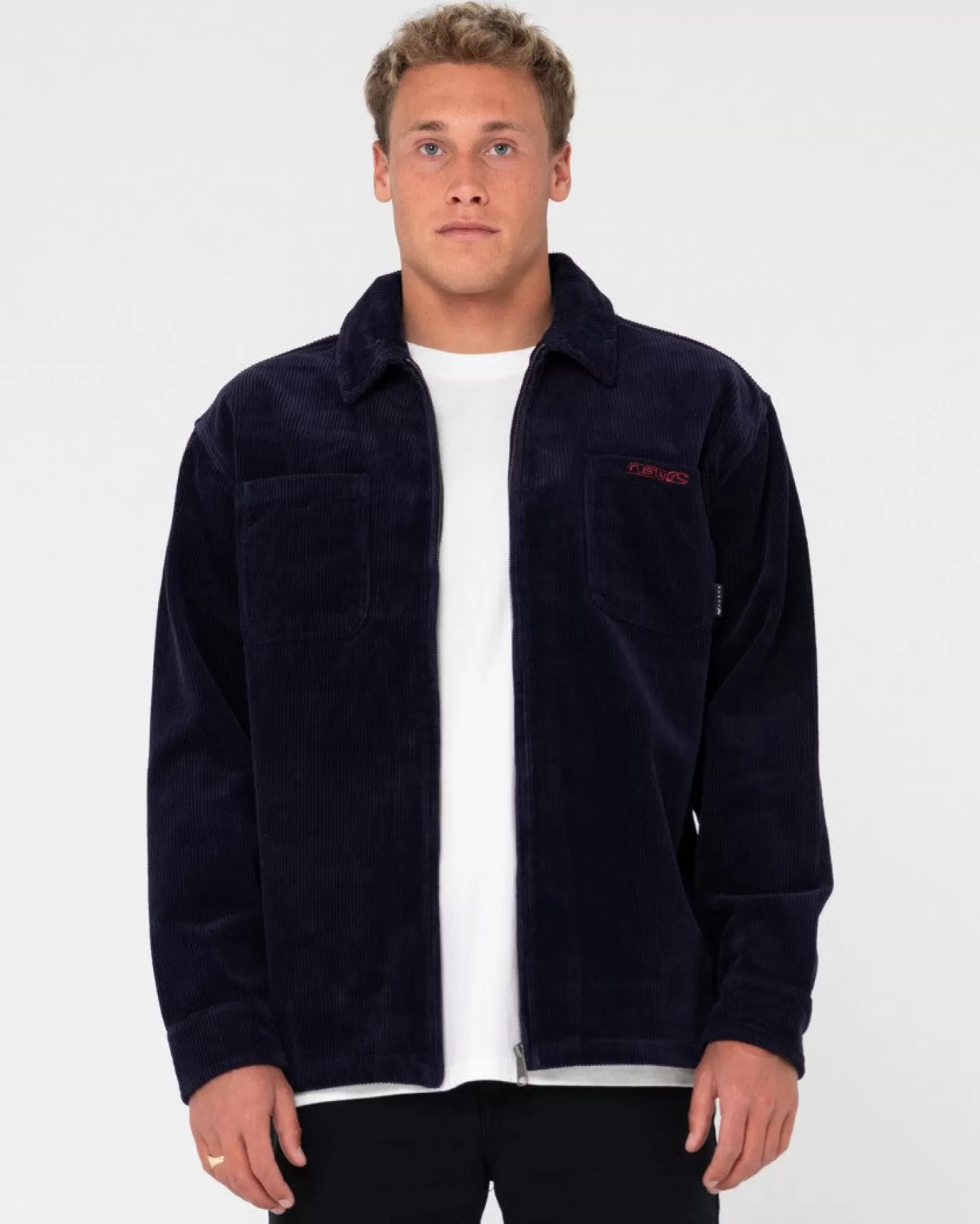 Hombre Rusty Chaqueta Con Cremallera De Pana V8 Coup