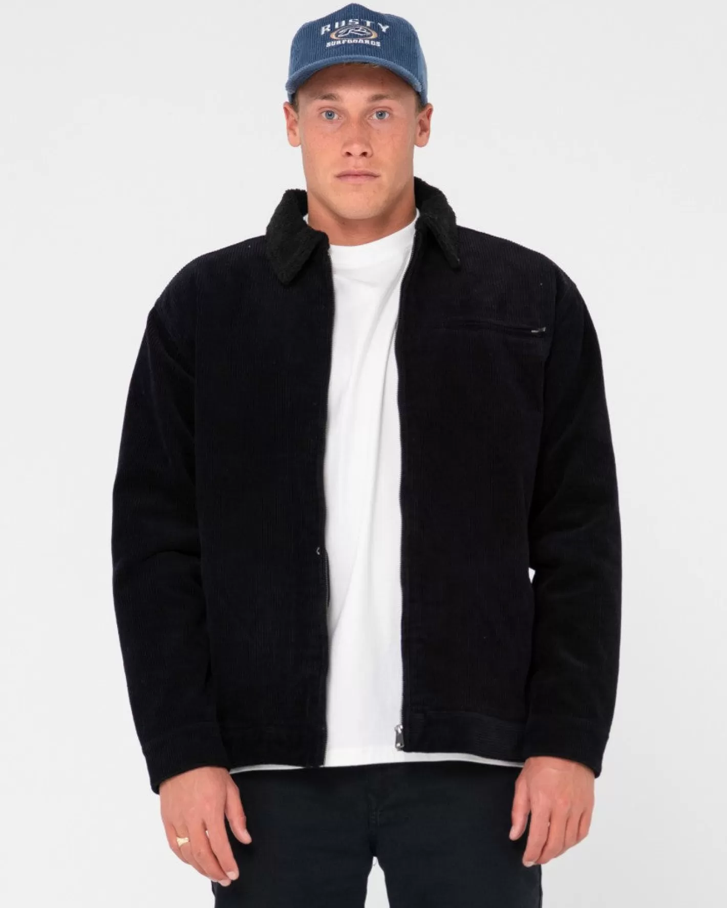 Hombre Rusty Chaqueta Coup De Pana Con Cremallera