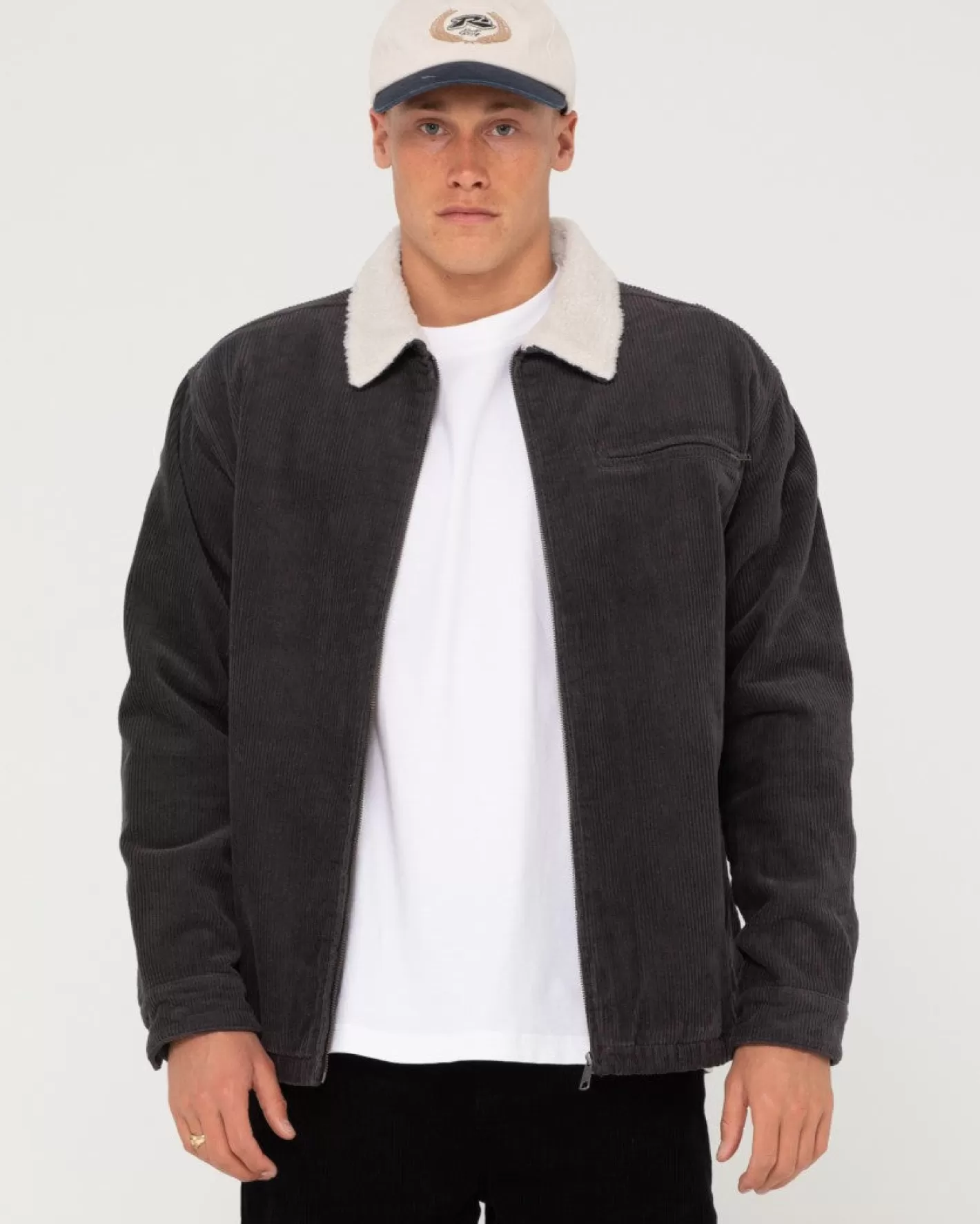 Hombre Rusty Chaqueta Coup De Pana Con Cremallera