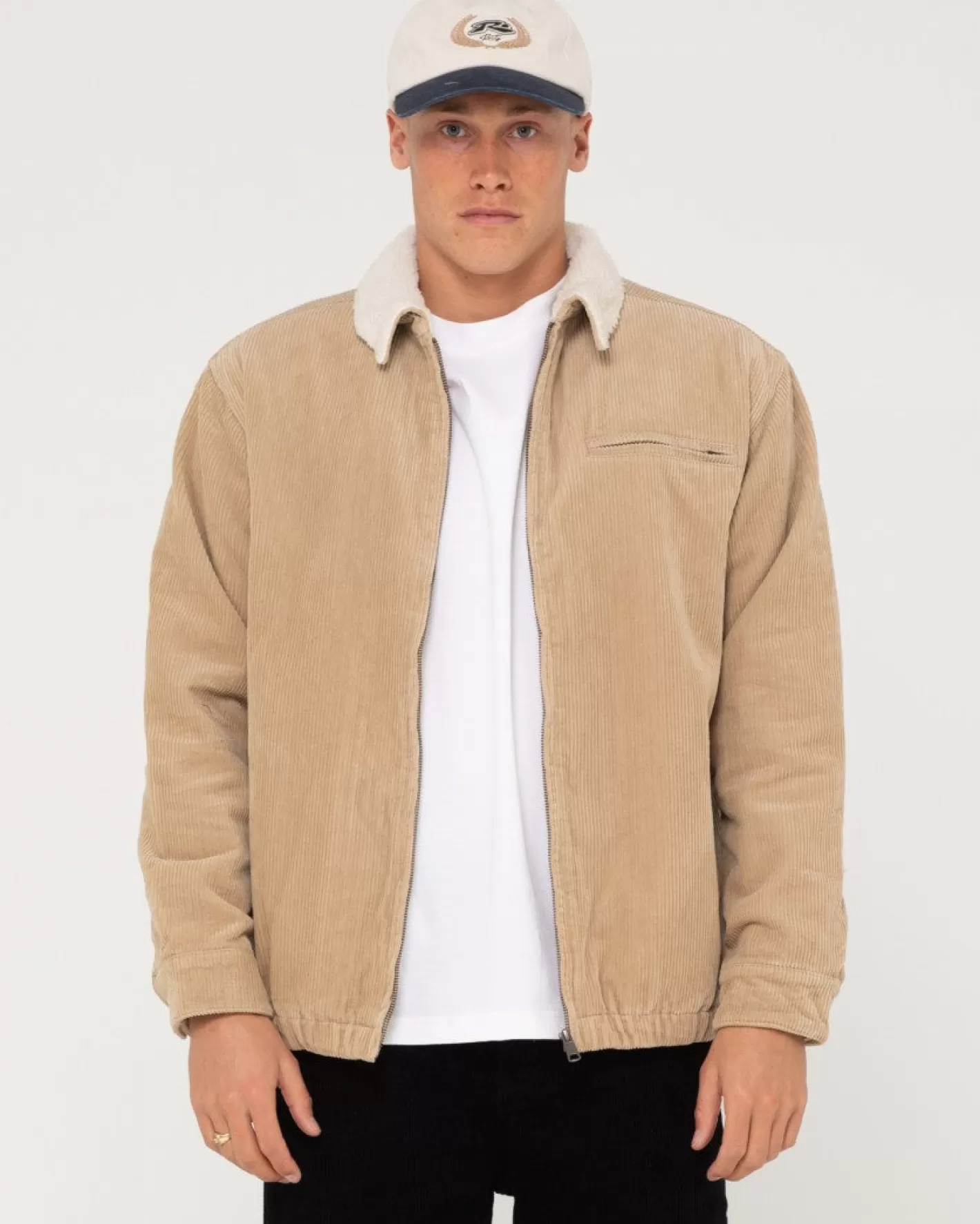 Hombre Rusty Chaqueta Coup De Pana Con Cremallera