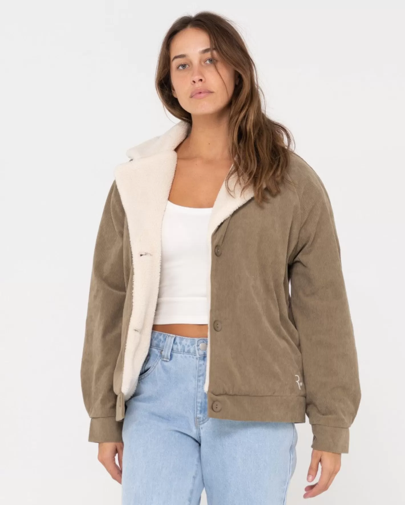 Mujer Rusty Chaqueta De Pana De Corte Relajado De The Secret