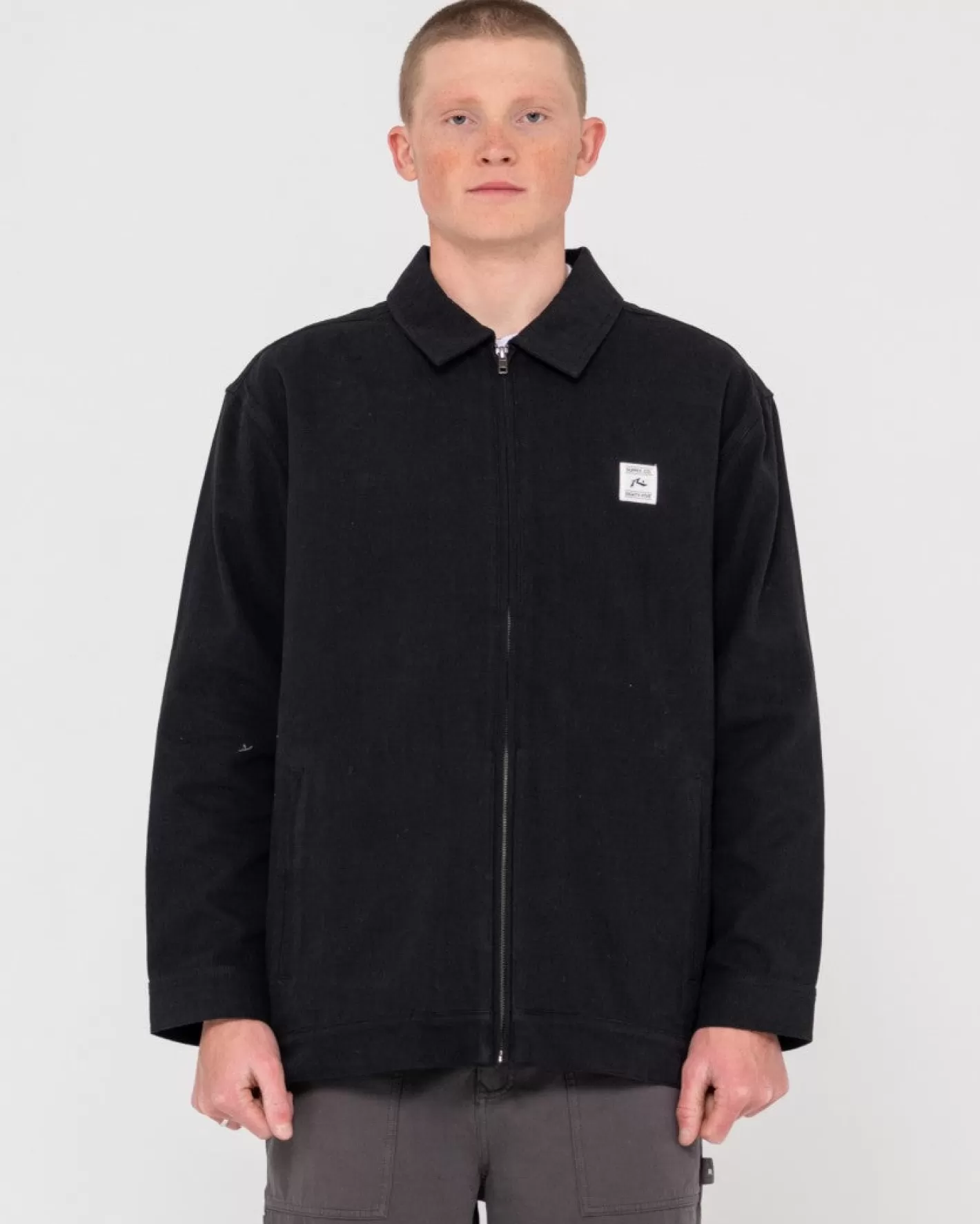 Hombre Rusty Chaqueta Holgada Con Cremallera Greaser