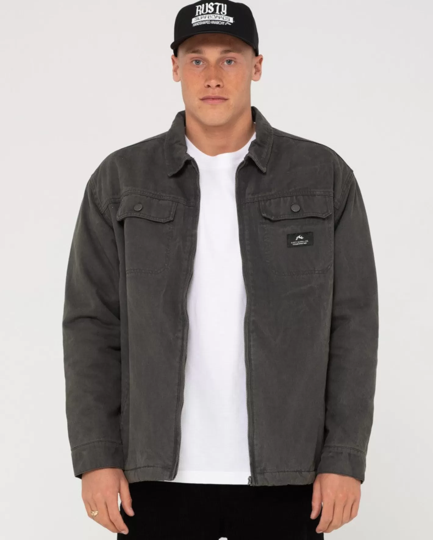 Hombre Rusty Chaqueta Tipo Peto Con Cremallera