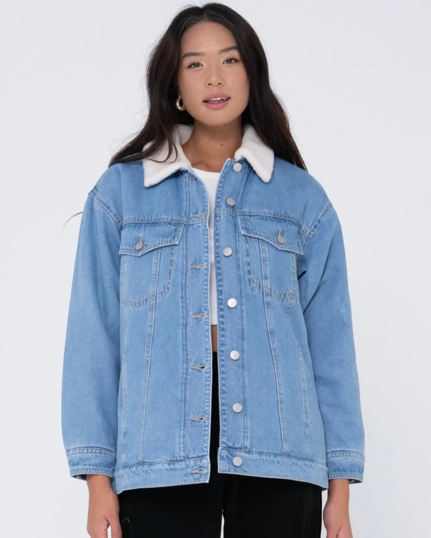 Mujer Rusty Chaqueta Vaquera Estilo Camionero