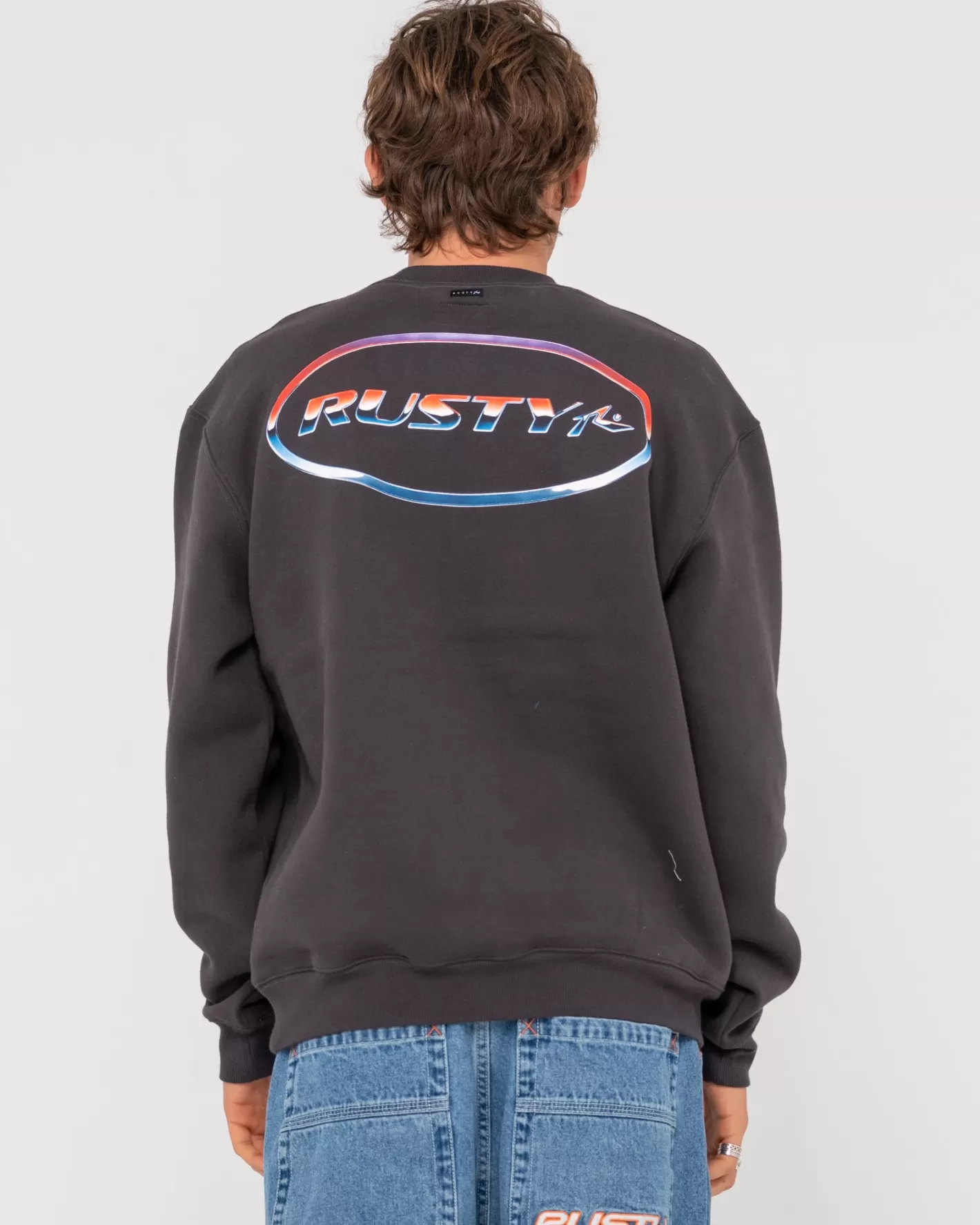 Hombre Rusty Chromatose Relaxed Super Fleece Crew
