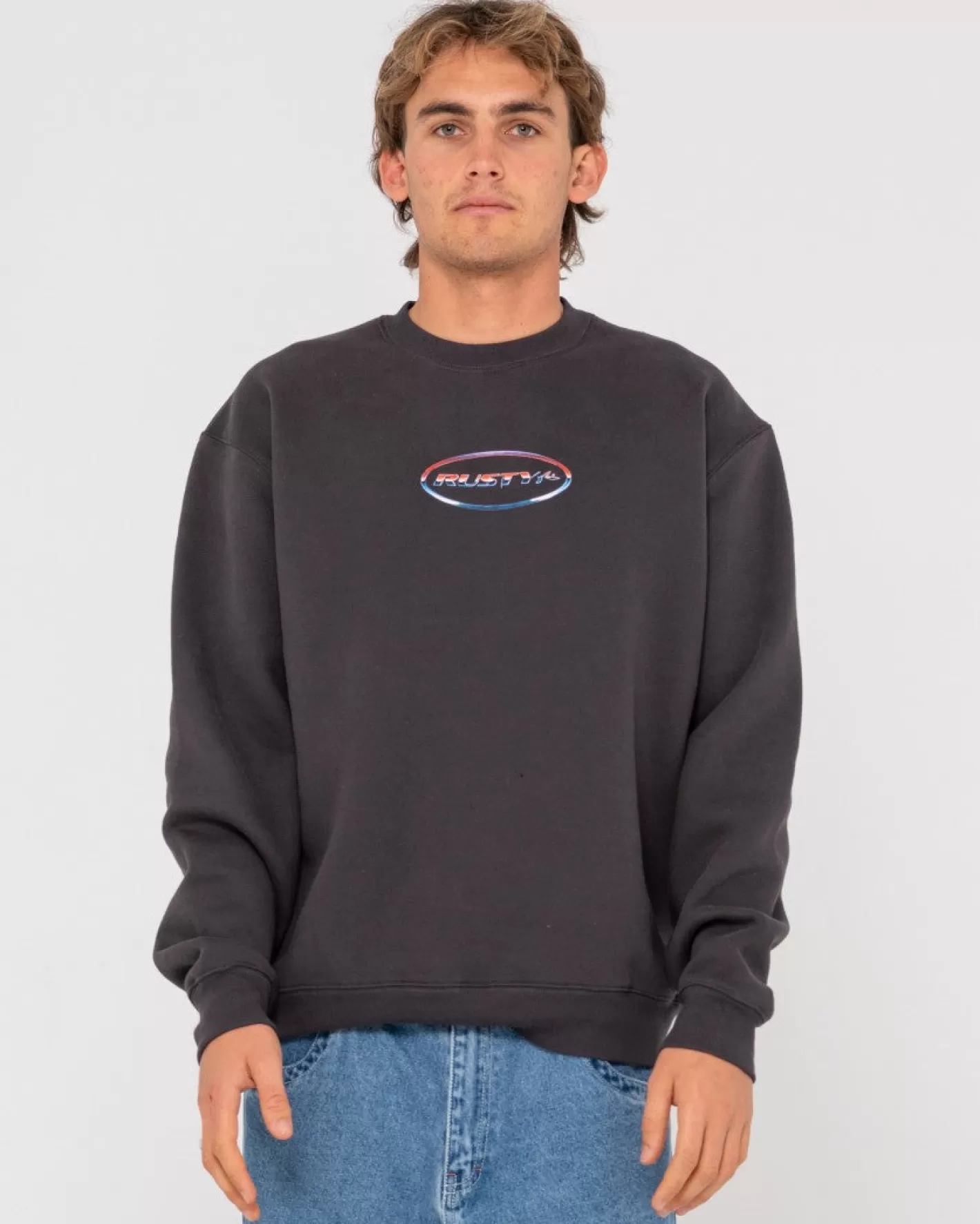 Hombre Rusty Chromatose Relaxed Super Fleece Crew
