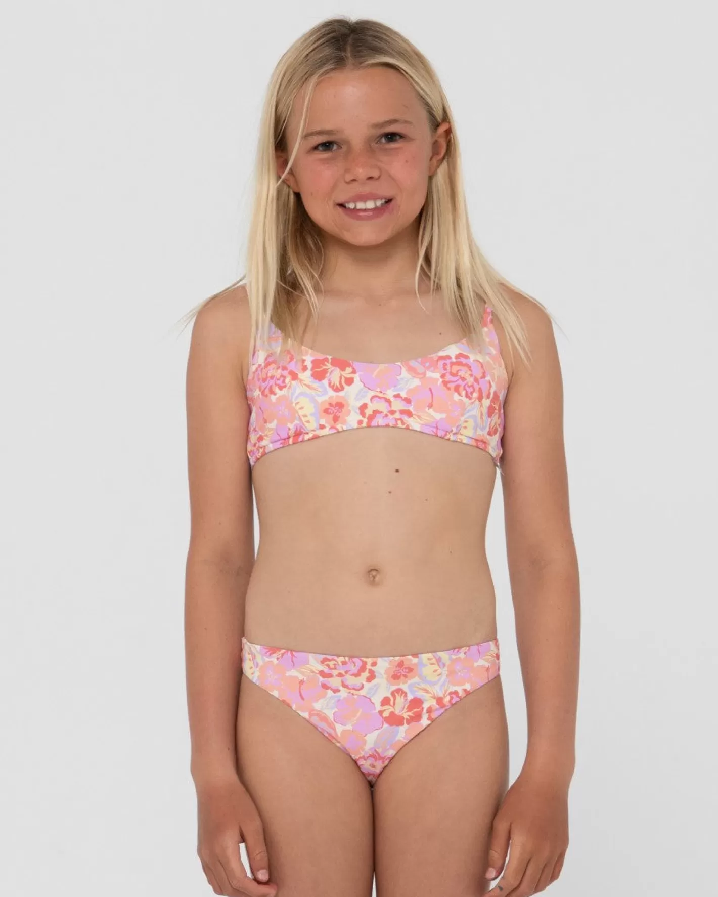 Niños Rusty Conjunto De Bikini Rio Hibiscus Estampado Ninas