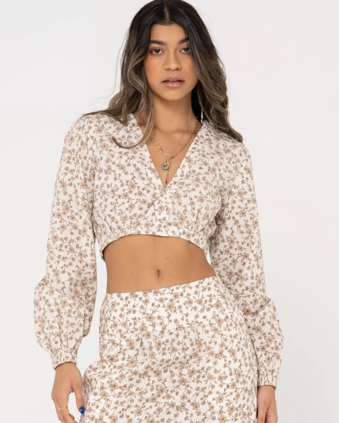 Mujer Rusty Crop De Manga Larga Harvey