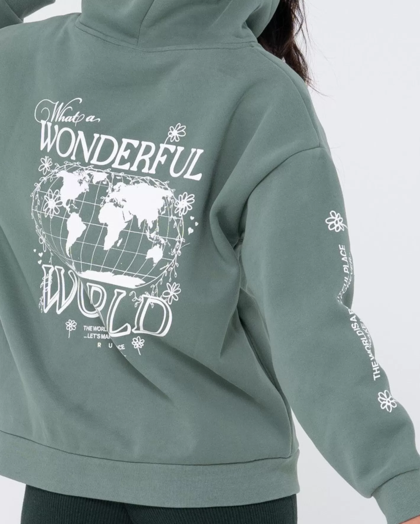 Mujer Rusty Forro Polar Con Capucha Extragrande De Wonderful World