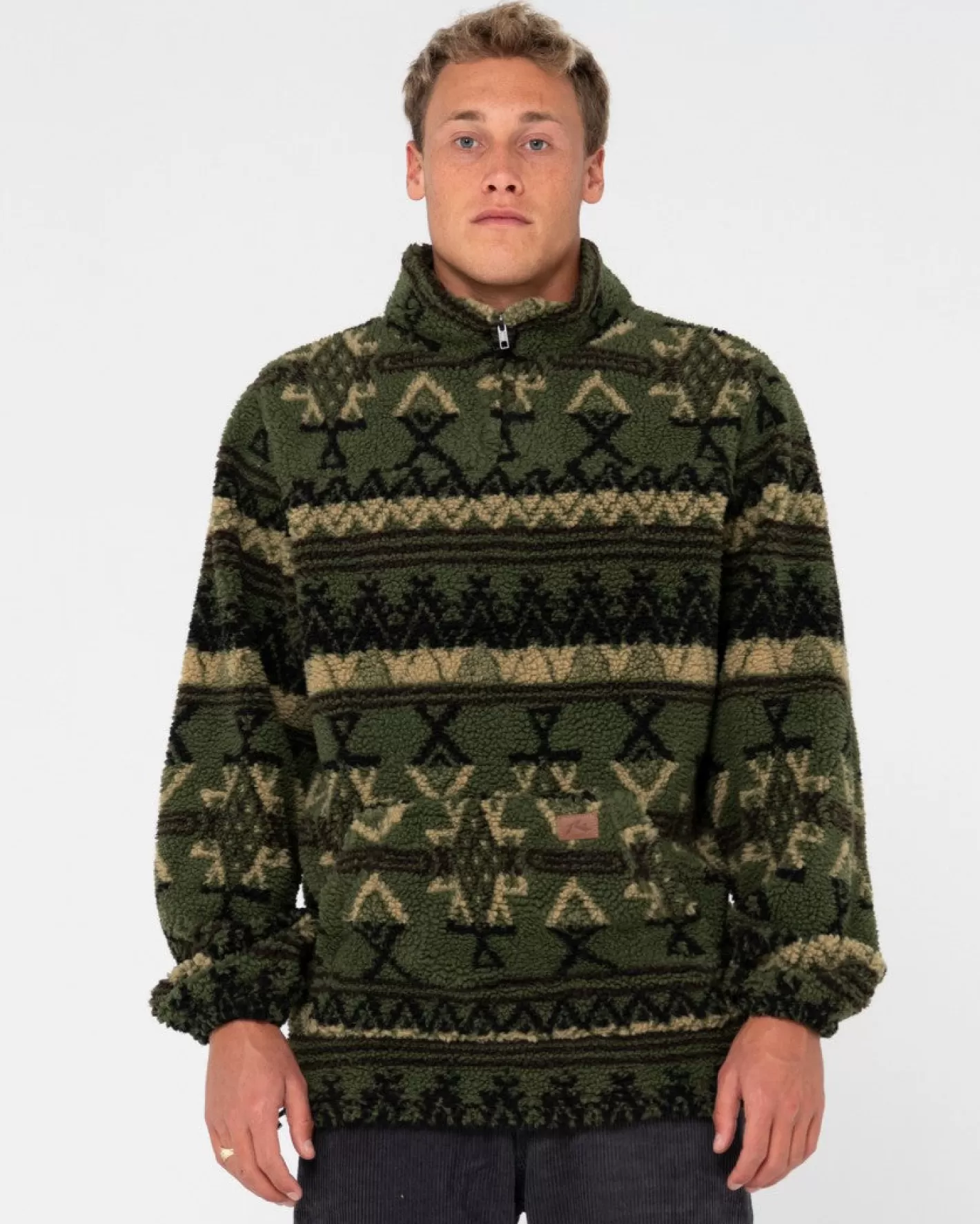 Hombre Rusty Forro Polar Con Cremallera 1/4 Teka