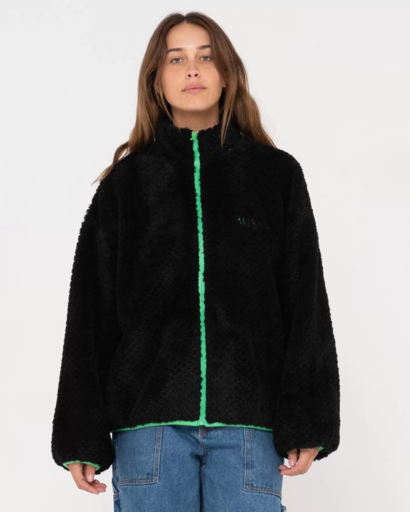 Mujer Rusty Forro Polar Con Cremallera Ollie Sherpa