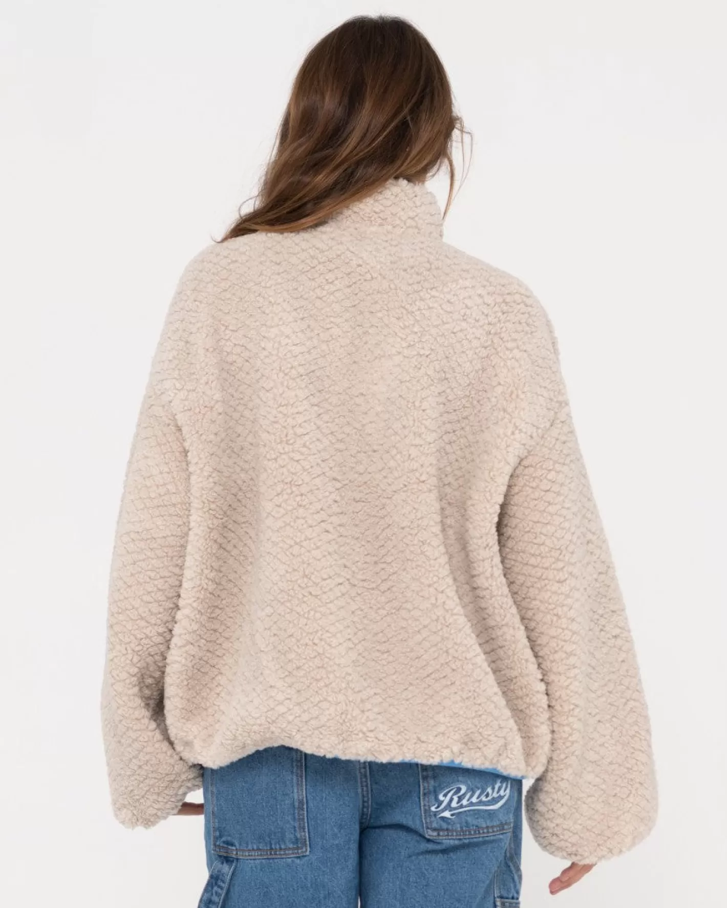 Mujer Rusty Forro Polar Con Cremallera Ollie Sherpa