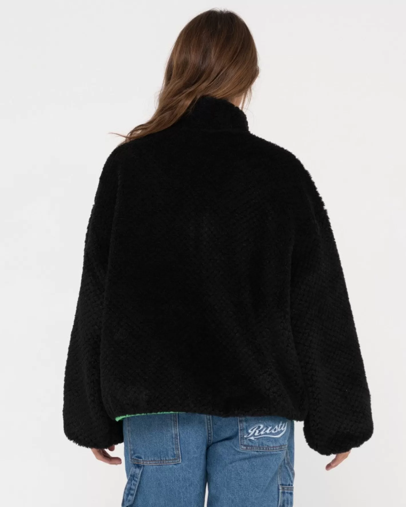 Mujer Rusty Forro Polar Con Cremallera Ollie Sherpa