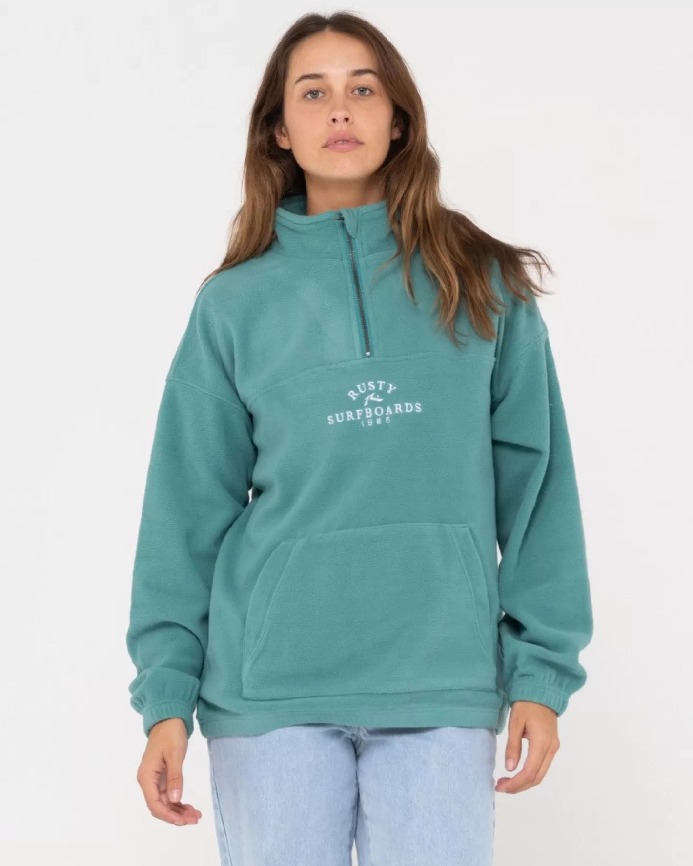 Mujer Rusty Forro Polar Relajado De La Division Central