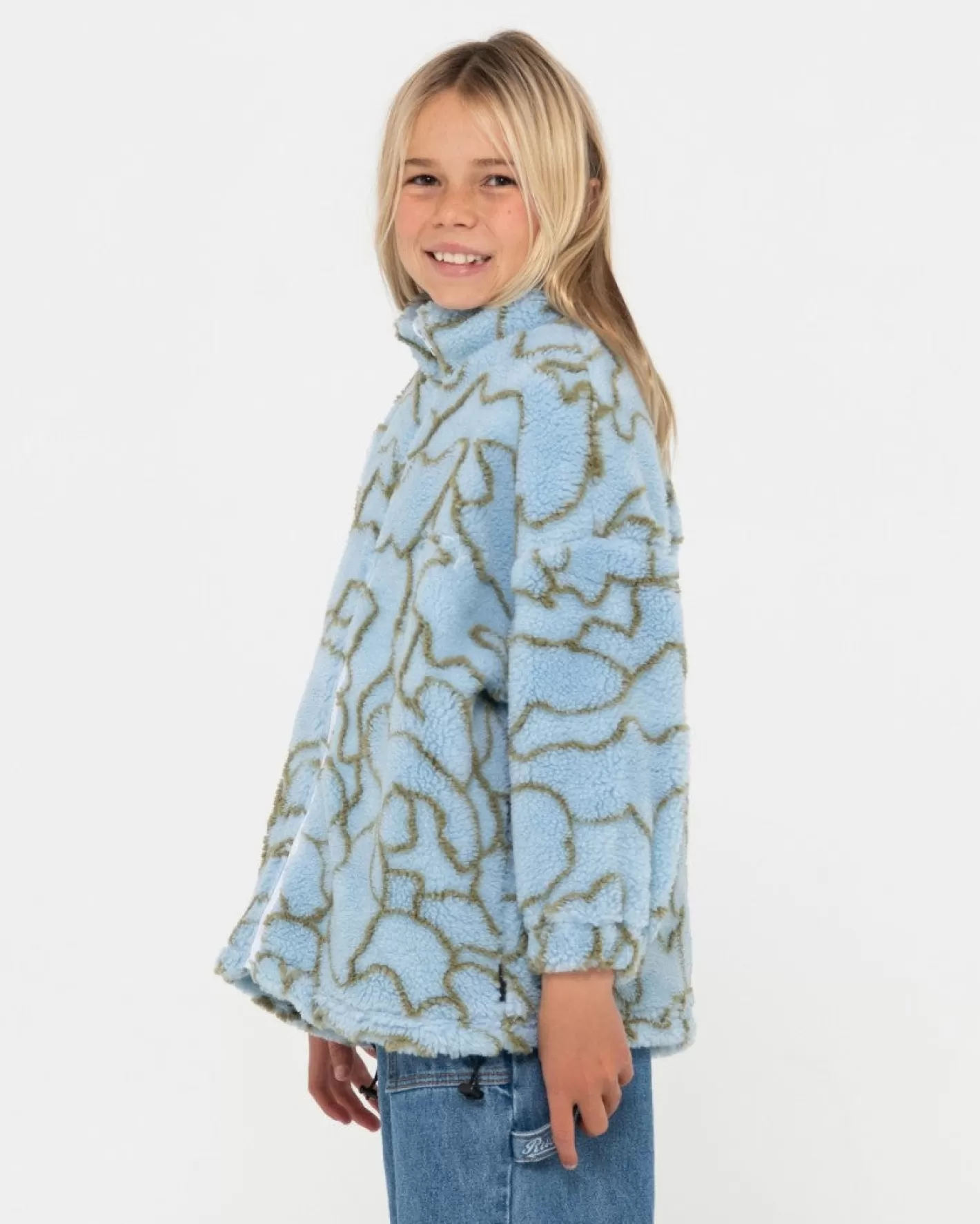 Niños Rusty Forro Polar Sherpa Con Cremallera Low Tides Para Nina