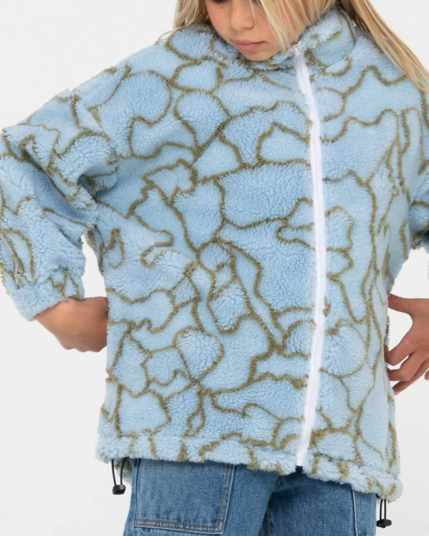 Niños Rusty Forro Polar Sherpa Con Cremallera Low Tides Para Nina