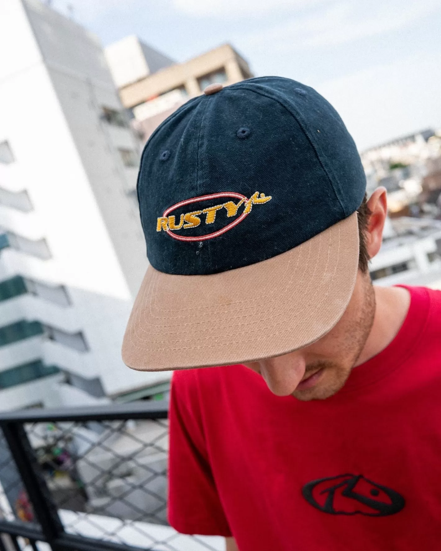Hombre Rusty Gorra De Papa Bordada Con Lavado Vintage De Blind Turn