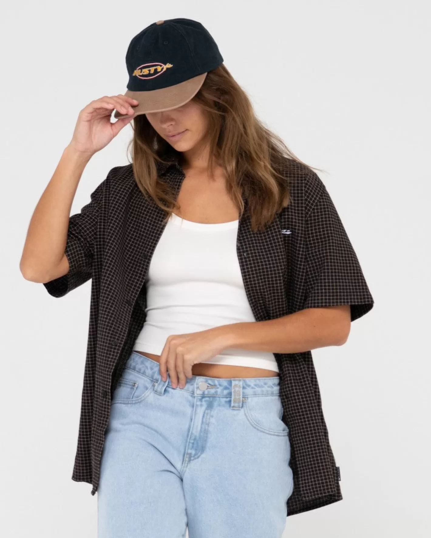 Hombre Rusty Gorra De Papa Bordada Con Lavado Vintage De Blind Turn