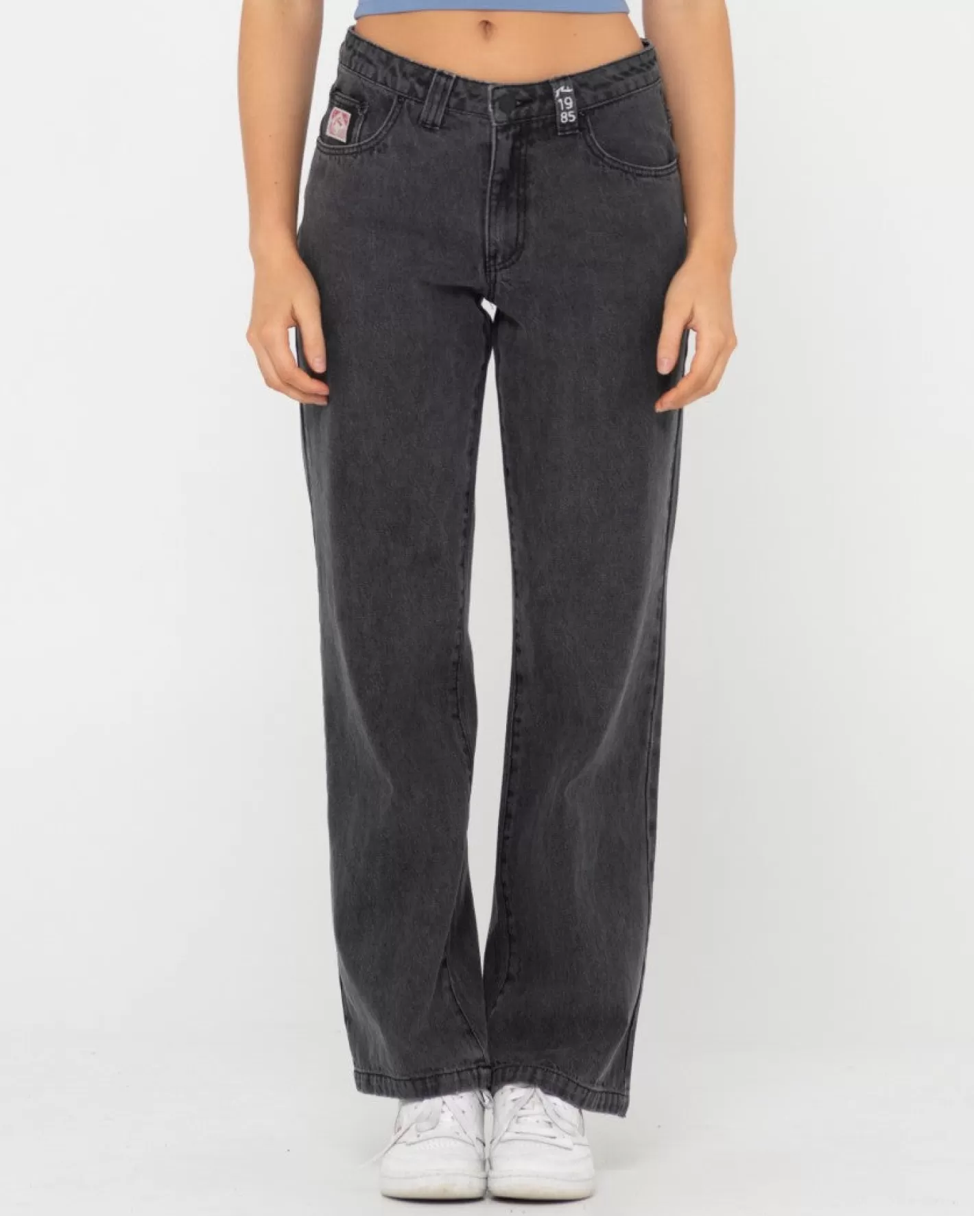 Mujer Rusty Jean De Mezclilla Recto De Talle Bajo