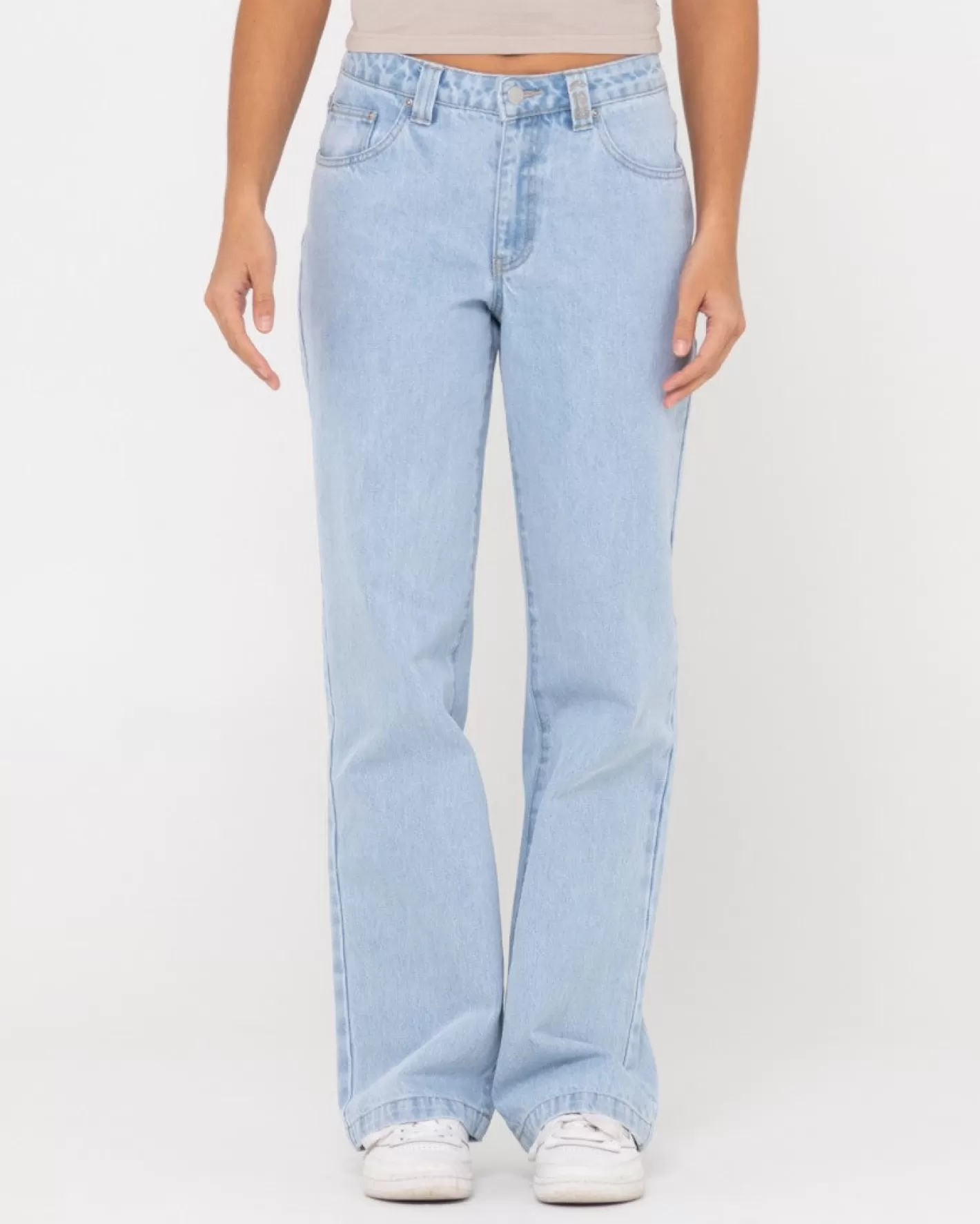 Mujer Rusty Jean De Mezclilla Recto De Talle Bajo