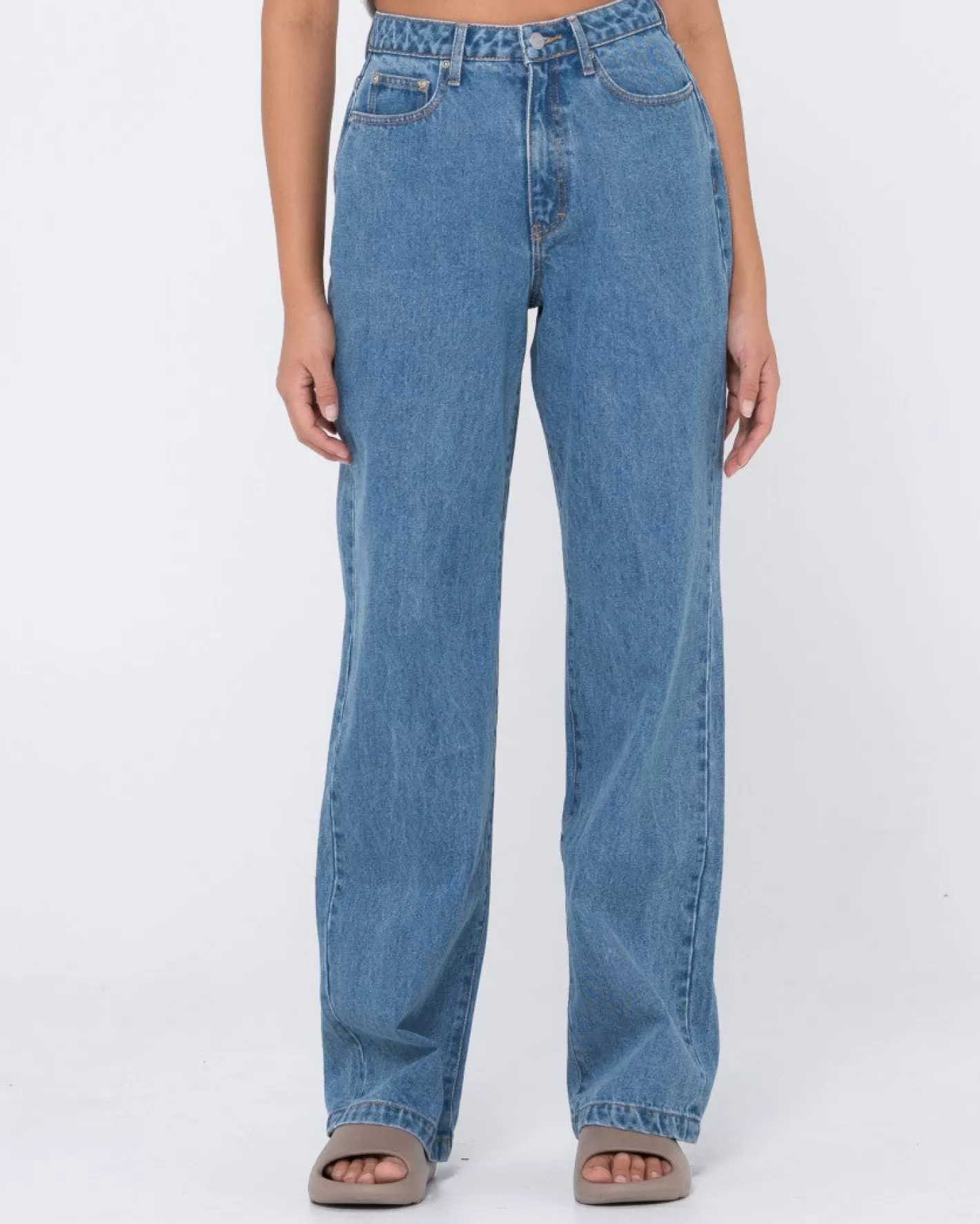 Mujer Rusty Jean Holgado De Talle Alto