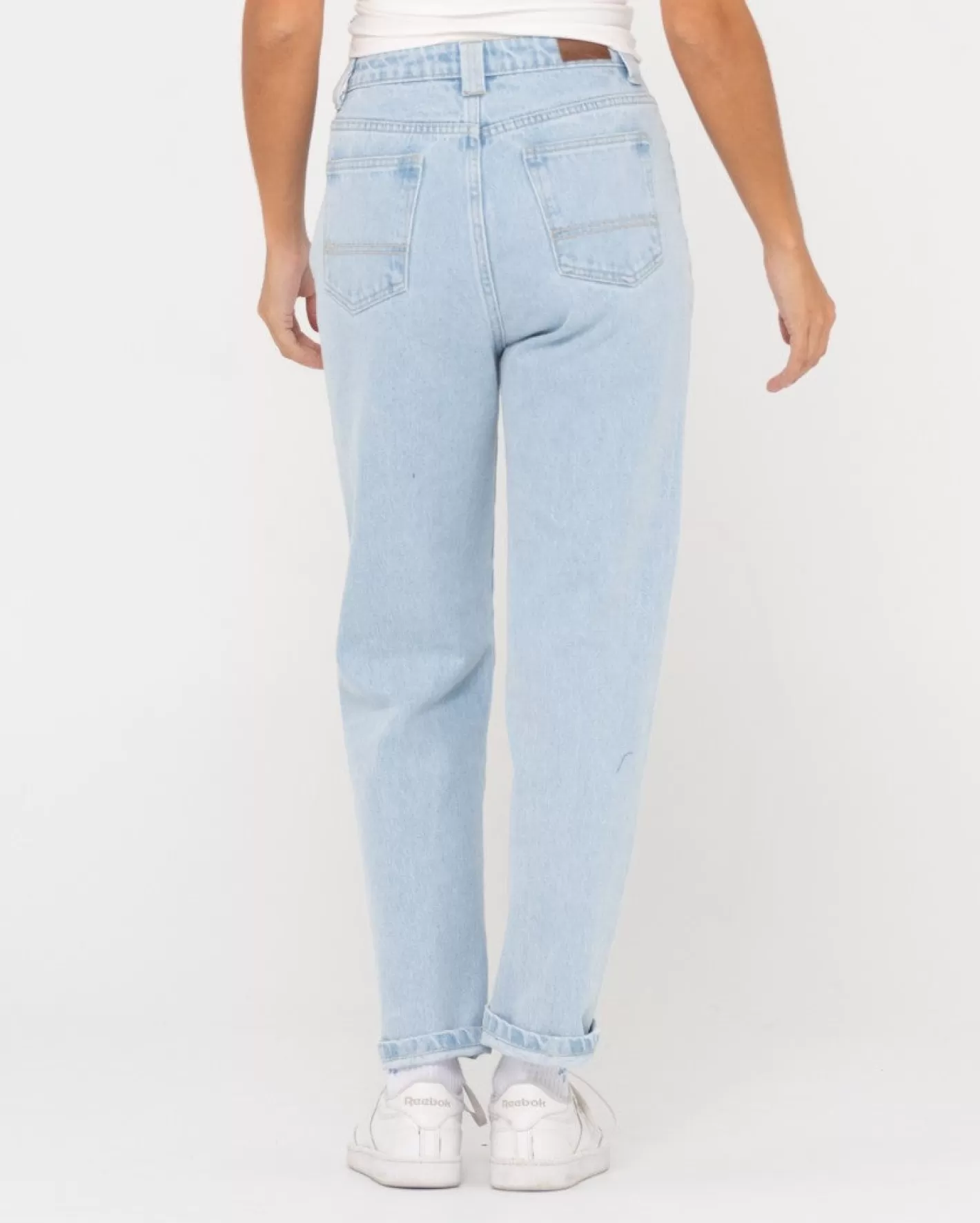 Mujer Rusty Jean Mom Recto De Talle Alto