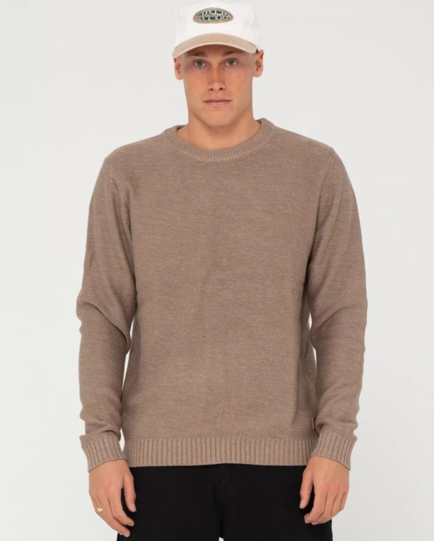 Hombre Rusty Jersey De Punto Con Cuello Redondo Skyliner