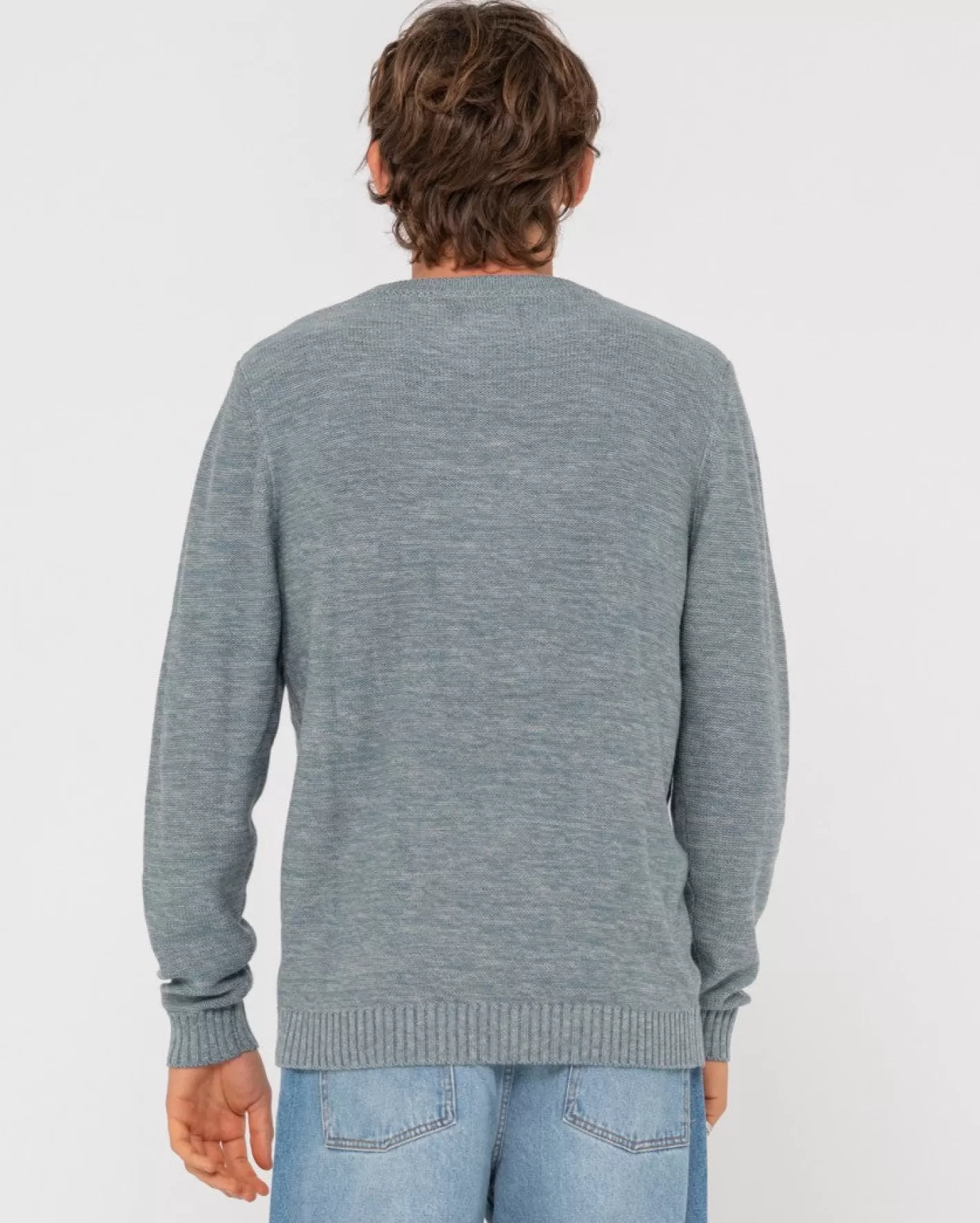 Hombre Rusty Jersey De Punto Con Cuello Redondo Skyliner